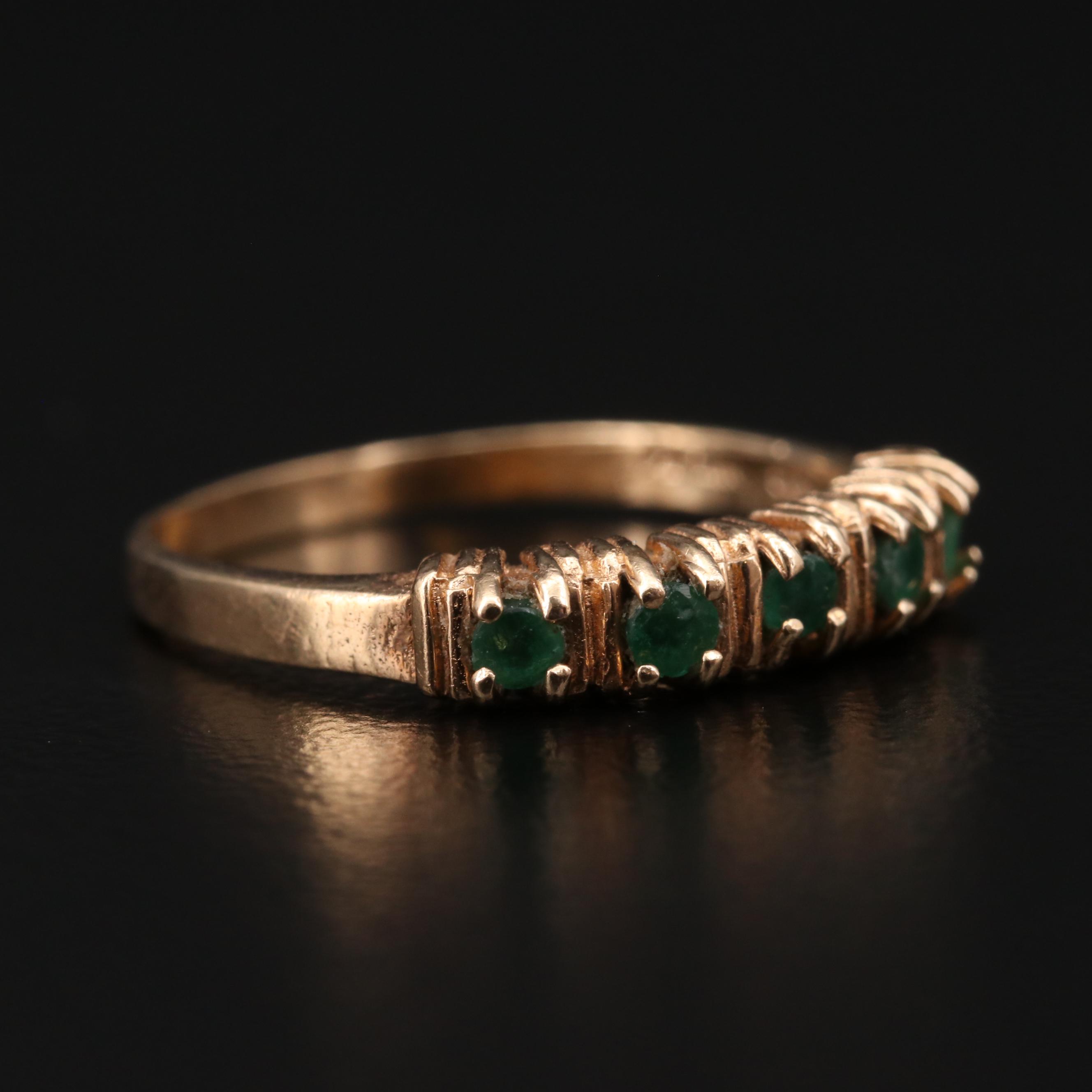 14K Gold Emerald Ring