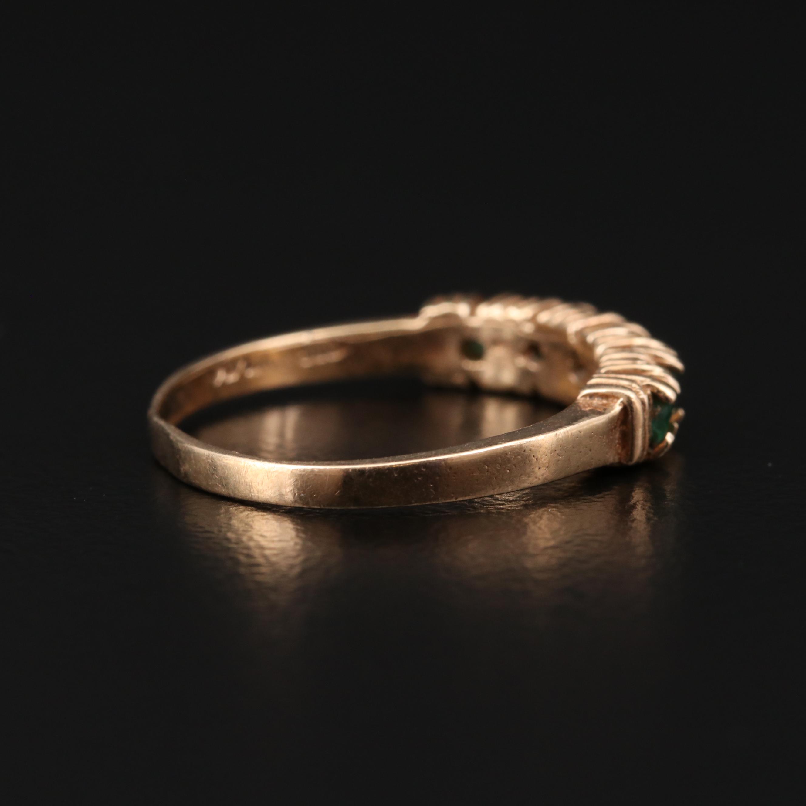 14K Gold Emerald Ring