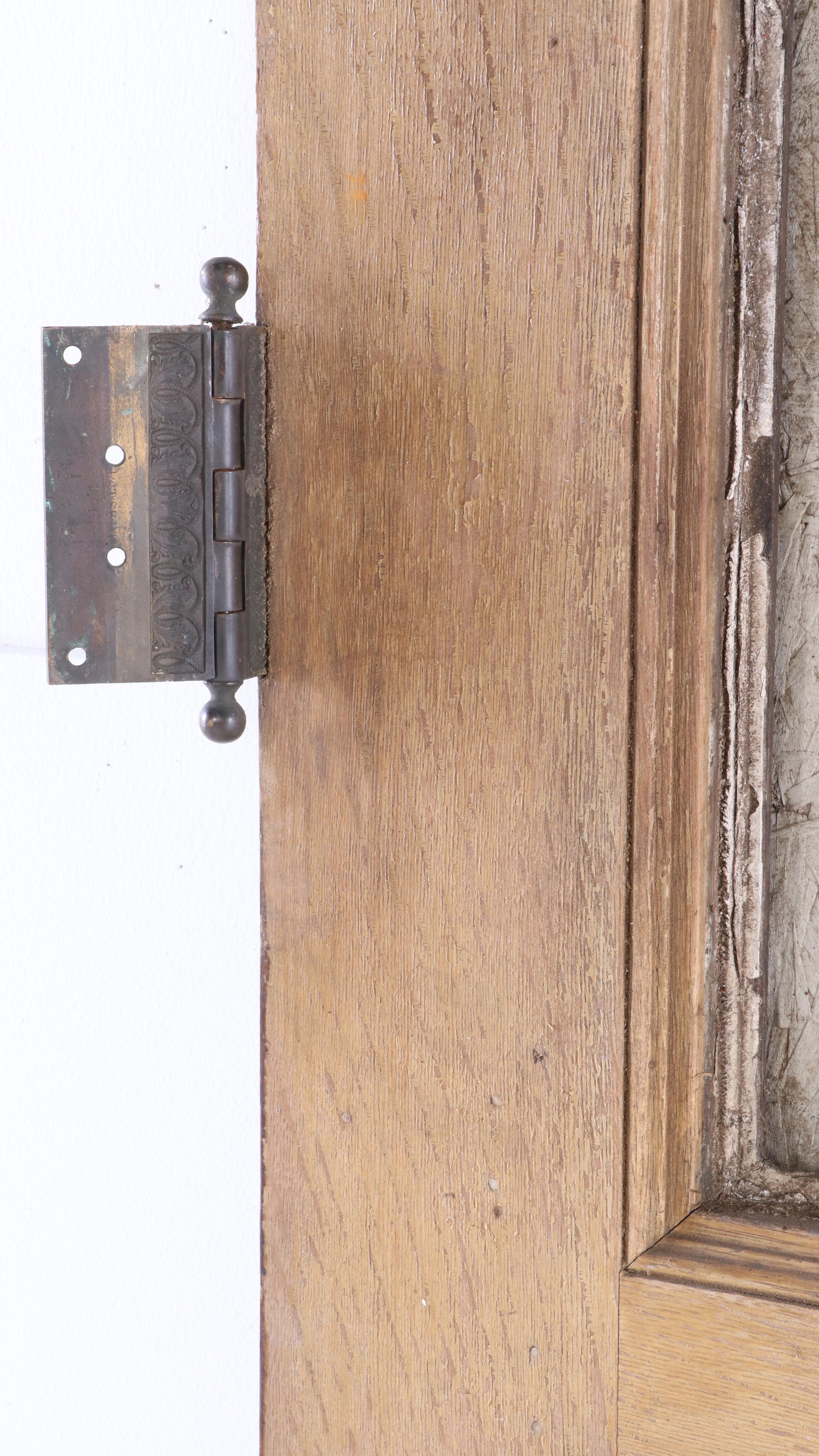 Oak Recessed-Panel Double Doors, Early 20th Century