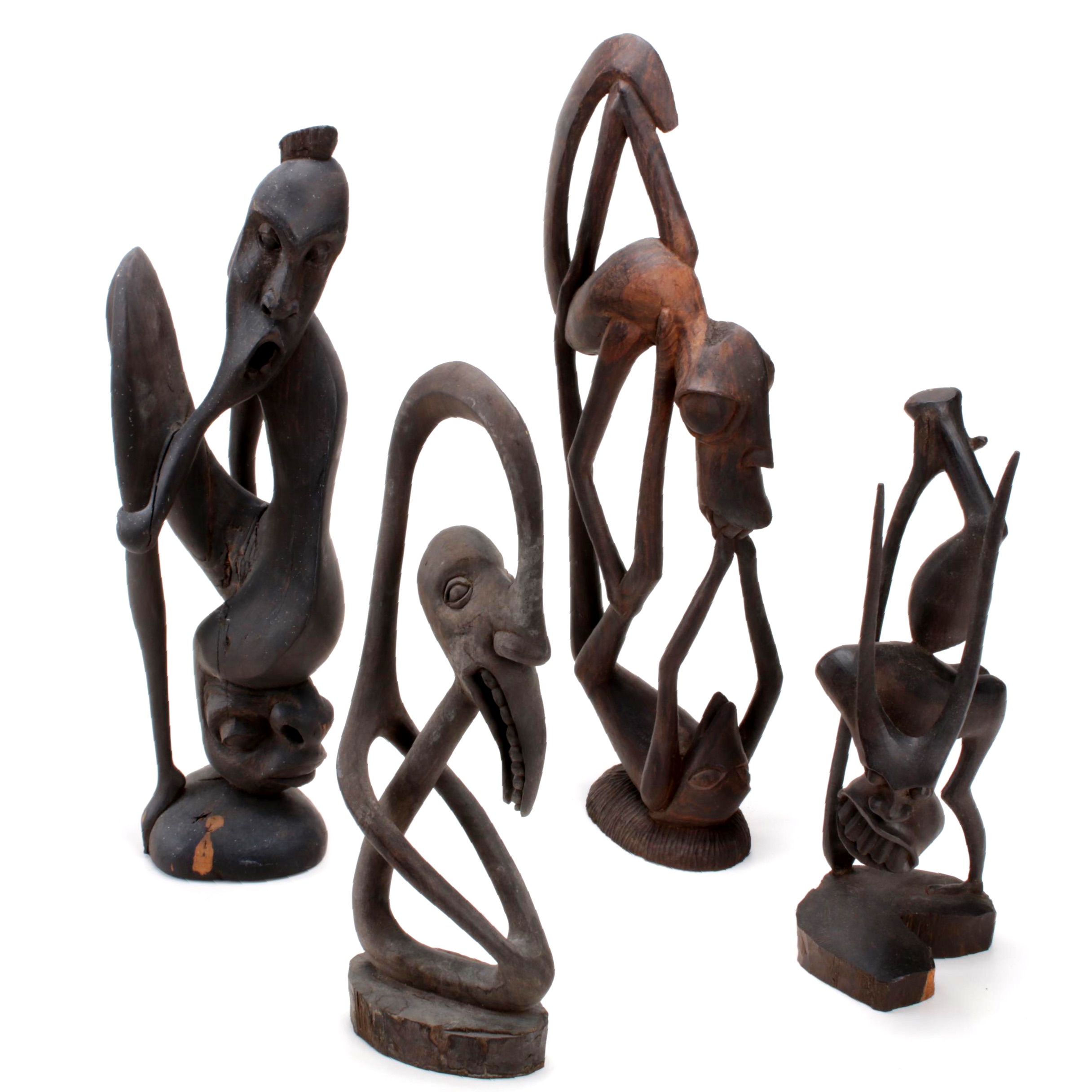 Makonde "Shetani" Carved Wood Sculptures