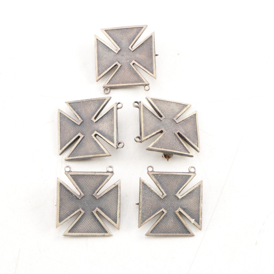 U.S. Military Sterling Silver Marksmanship Badges