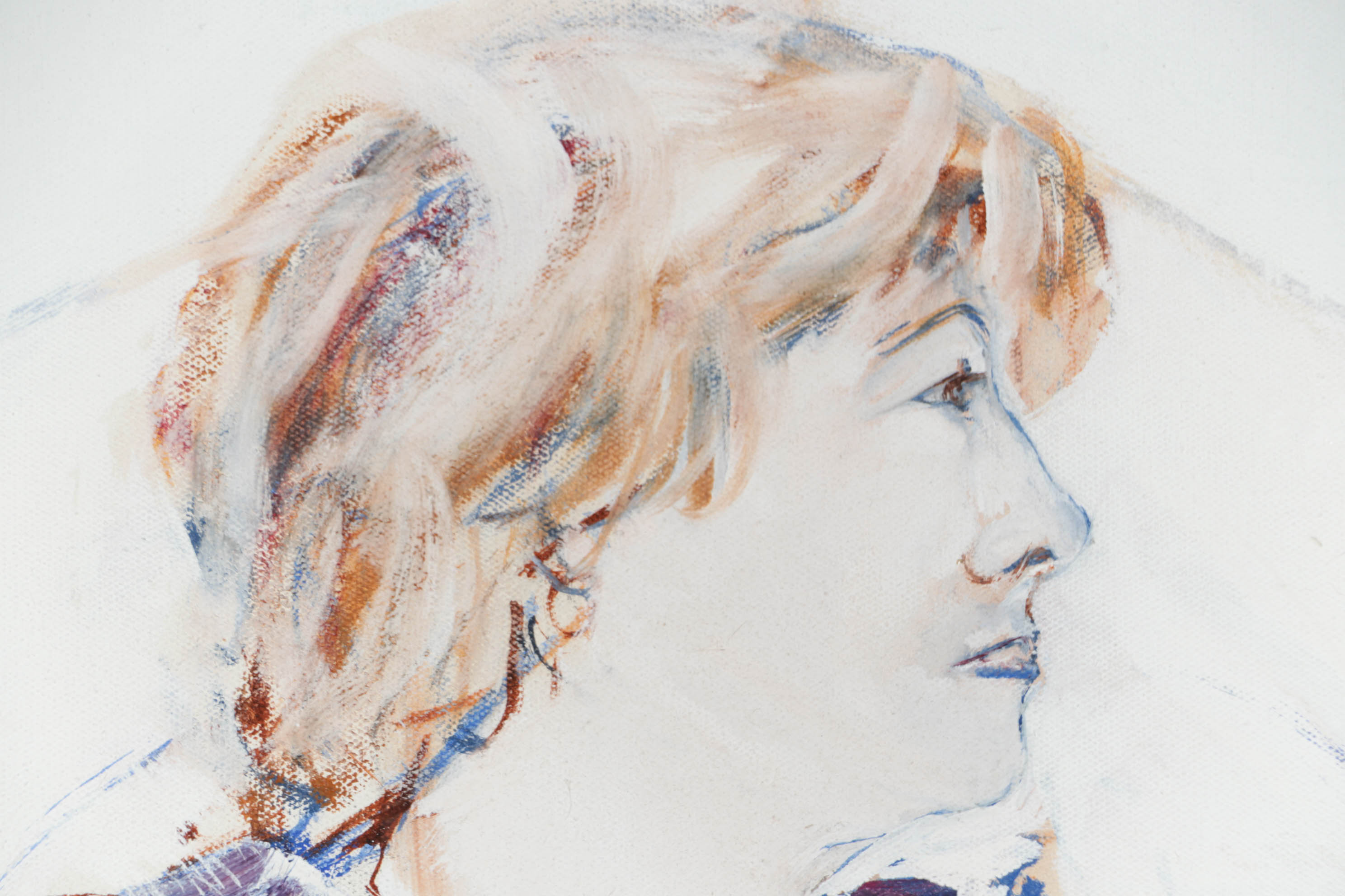 Ann Curran Turner Female Seated Portrait Oil Painting