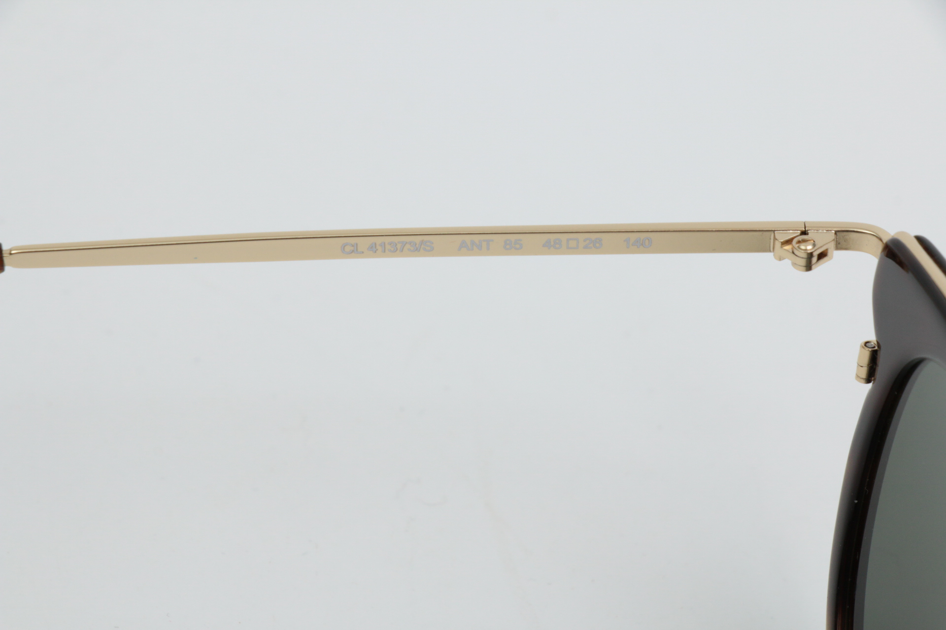 Céline CL 41373/S Lea Rounded Wire Frame Sunglasses in Havana Brown