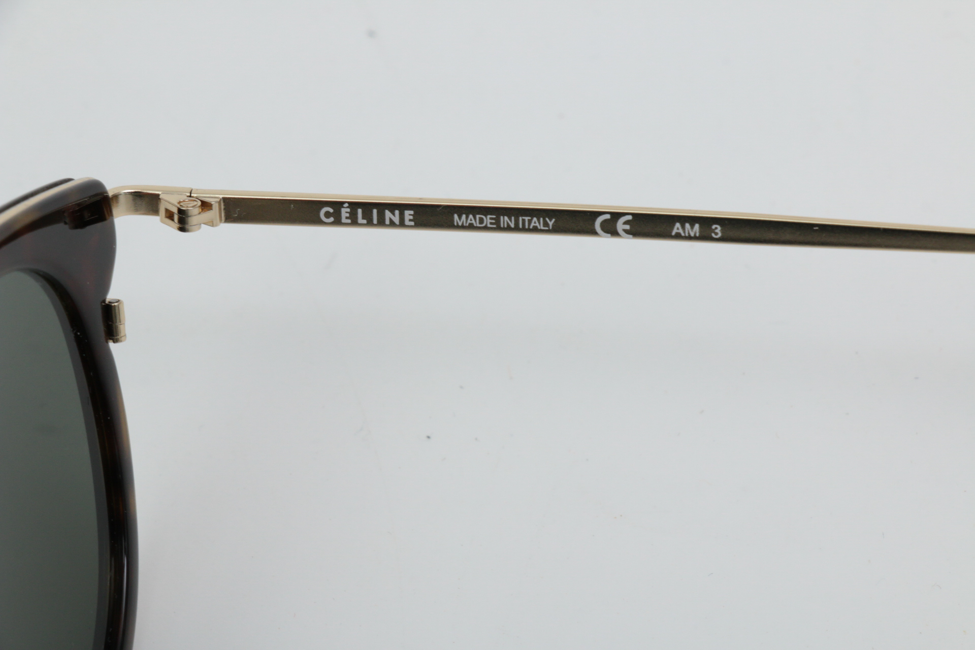 Céline CL 41373/S Lea Rounded Wire Frame Sunglasses in Havana Brown