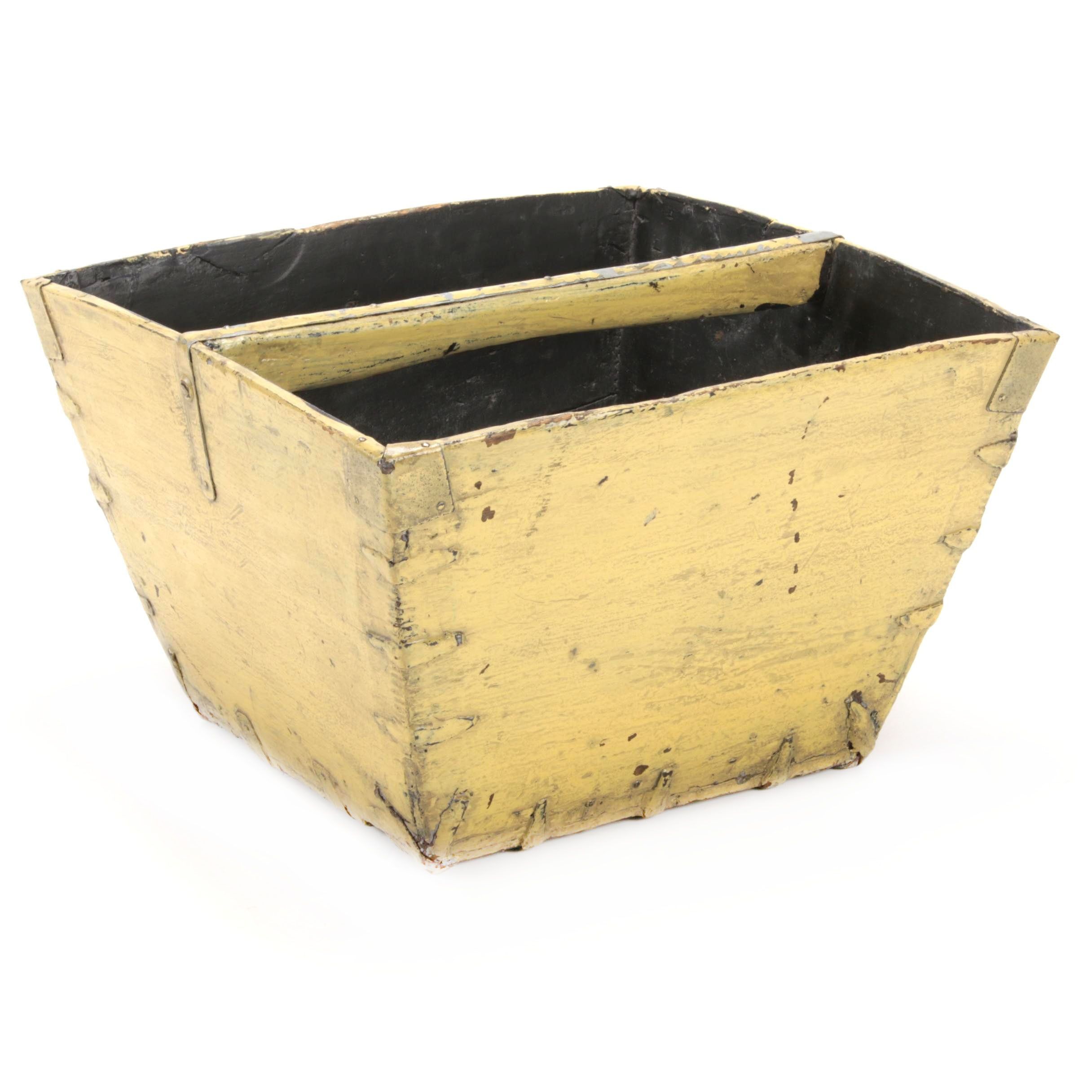 Handcrafted and Naturally Distressed Chinese Rice Bucket, Early 20th C.