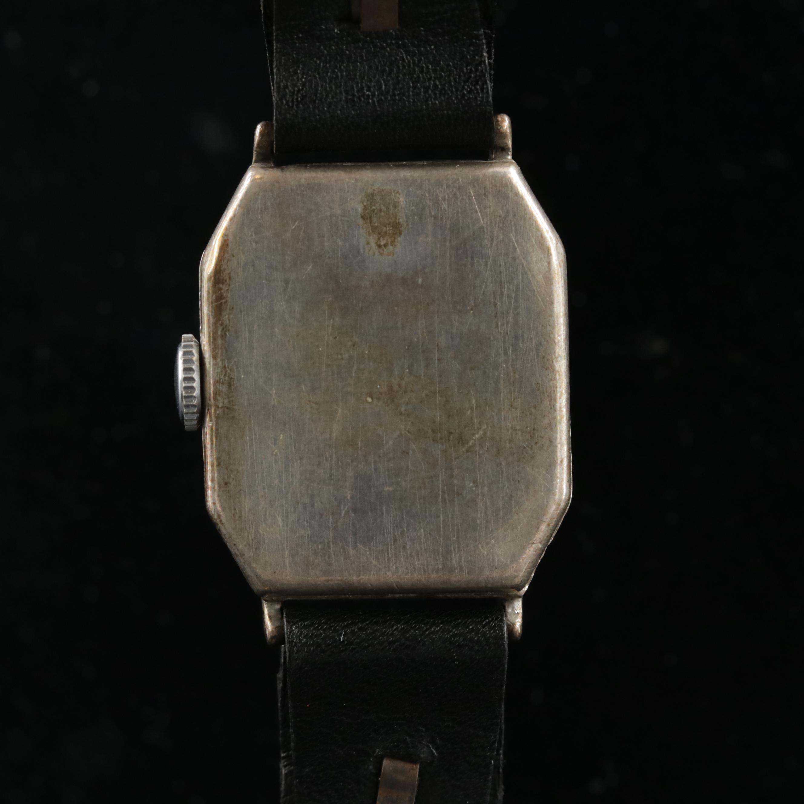 Rolex Marconi 800 Silver Stem Wind Watch, Vintage