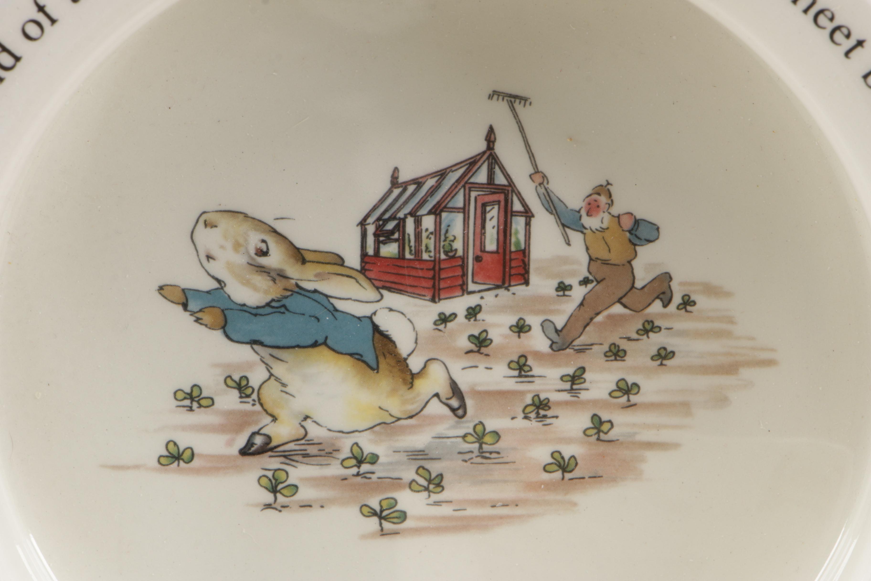 Royal Doulton "Bunnykins" and Wedgwood "Peter Rabbit" Children's Dinnerware
