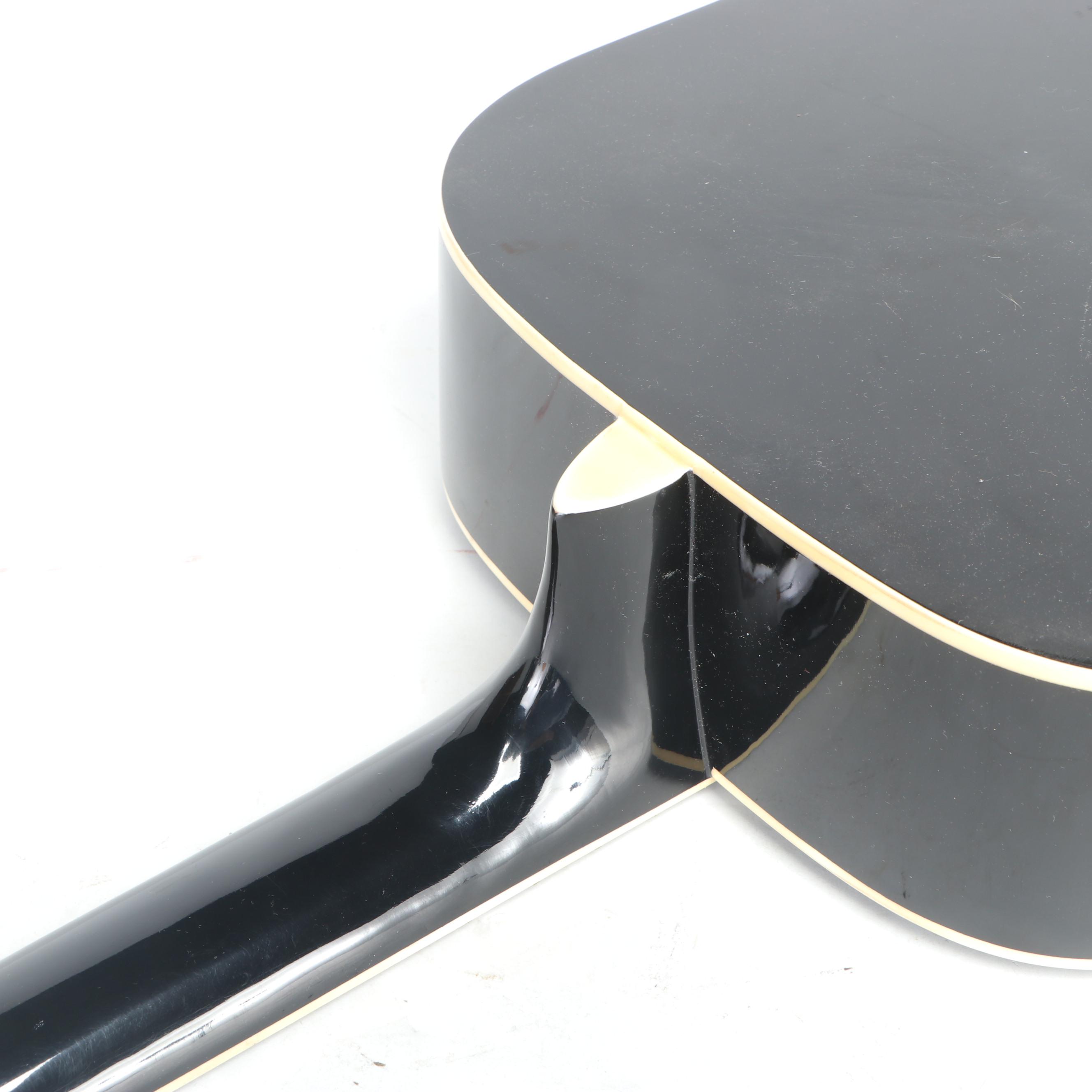 Black Silvertone Pro Series Acoustic Guitar