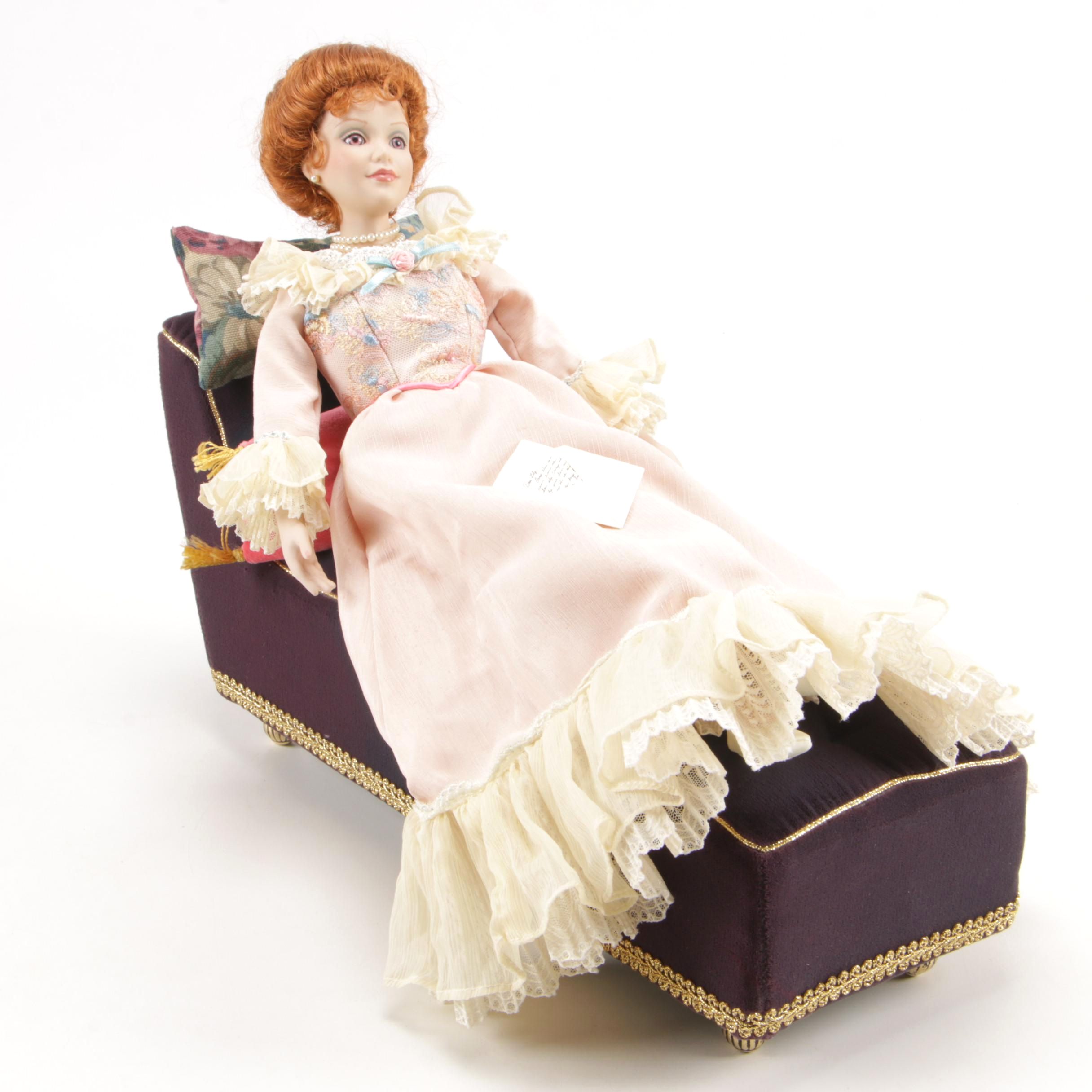 Danbury Mint “The Love Letter” Lily Porcelain Doll by Judy Belle