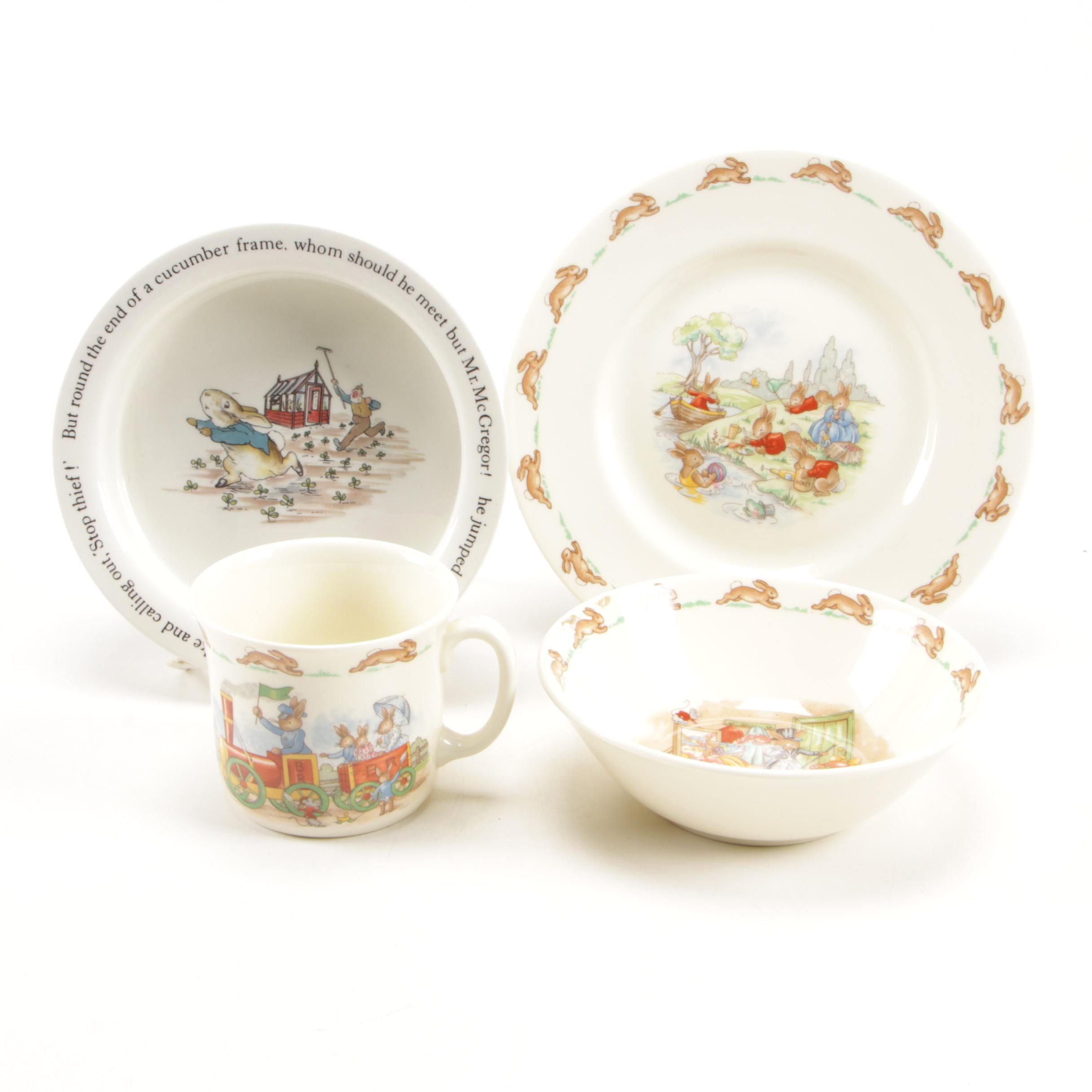 Royal Doulton "Bunnykins" and Wedgwood "Peter Rabbit" Children's Dinnerware