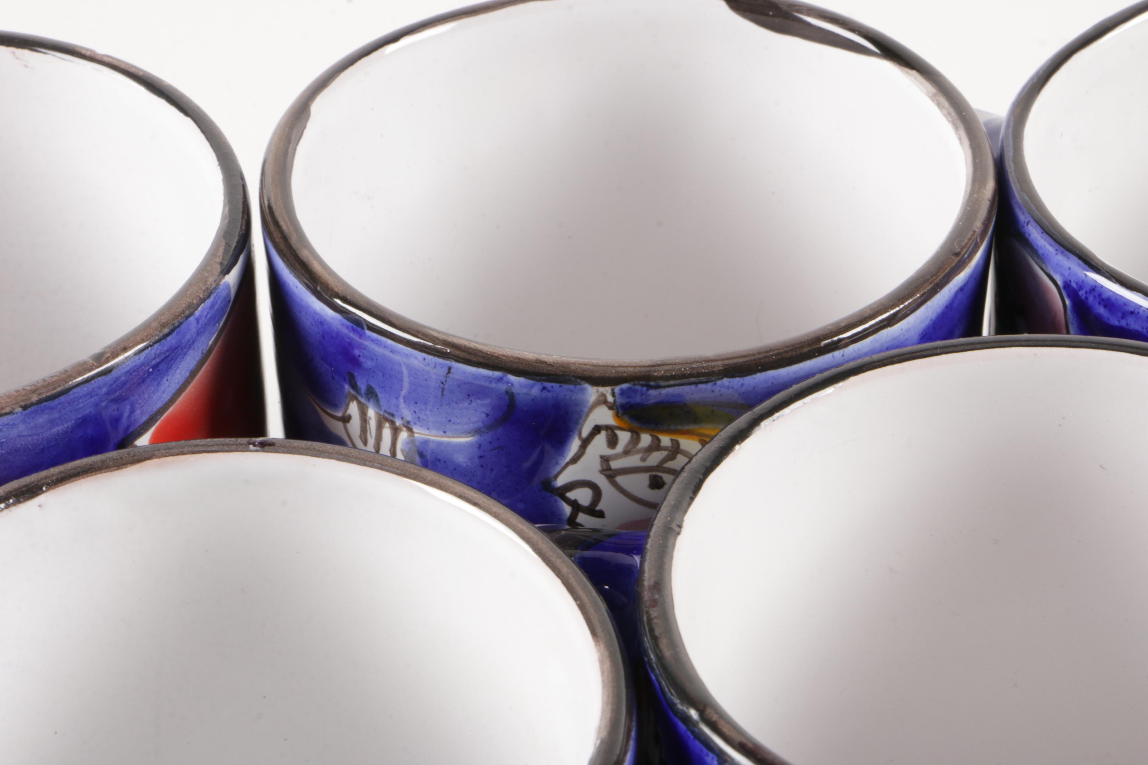 La Musa Sicilian Hand-Painted Folk Art Pottery Plates and Mugs