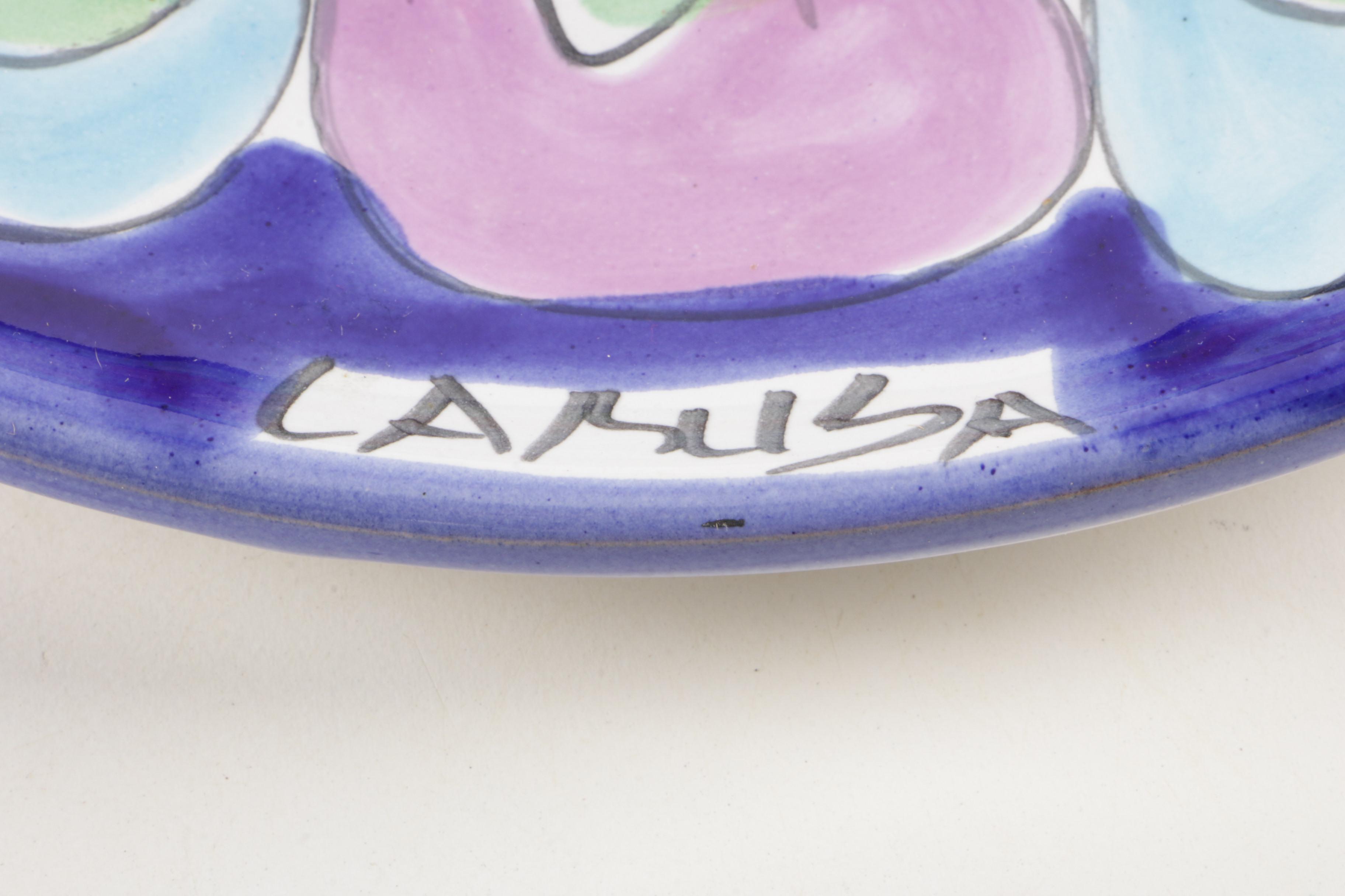 Italian La Musa Hand-Painted Ceramic Tableware