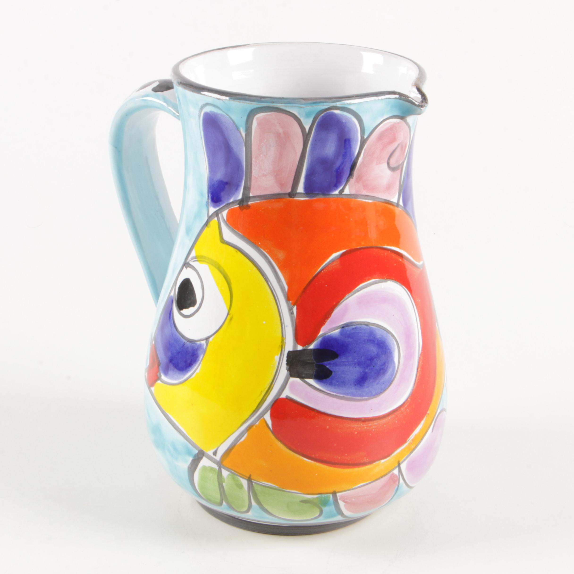 Italian La Musa Hand-Painted Ceramic Tableware