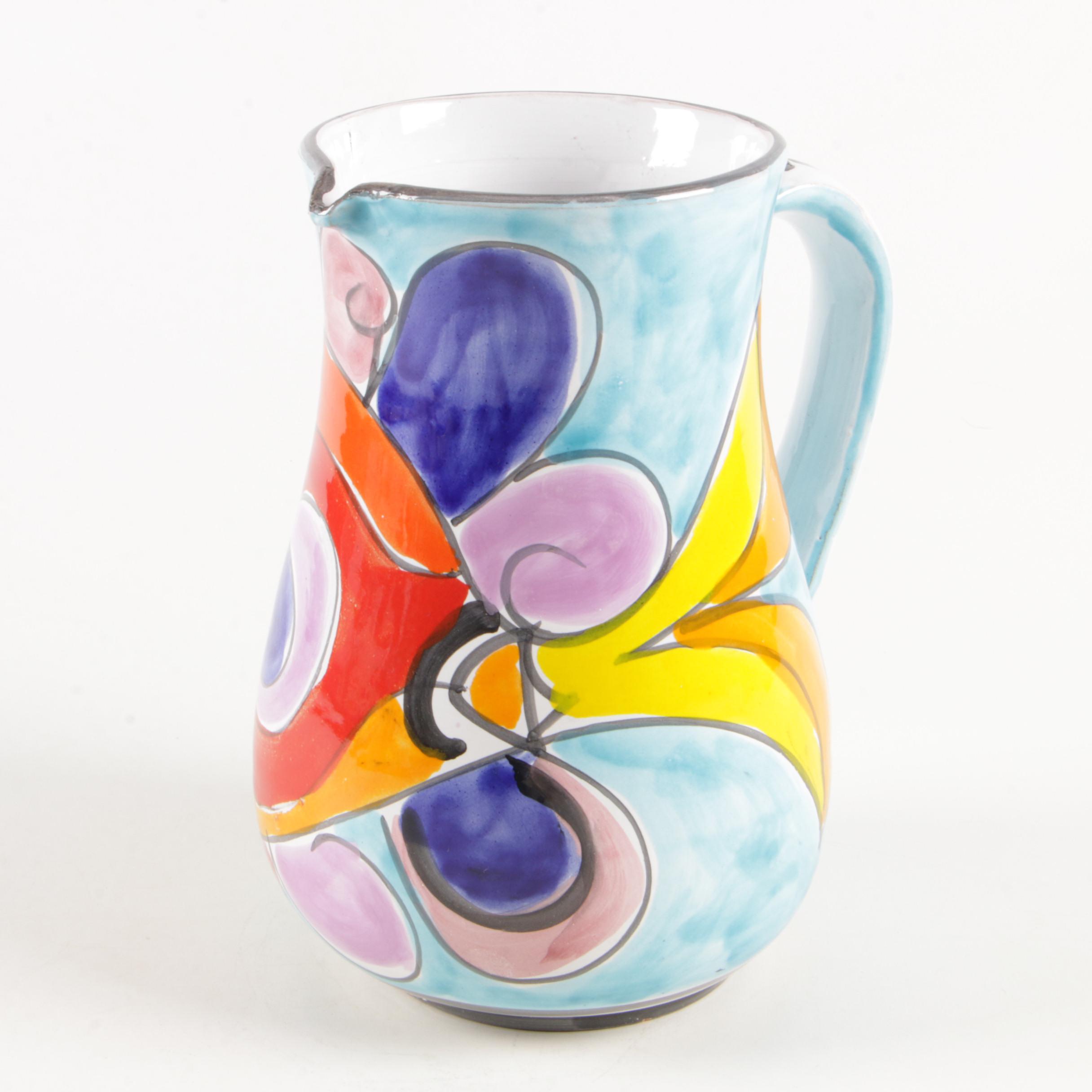 Italian La Musa Hand-Painted Ceramic Tableware
