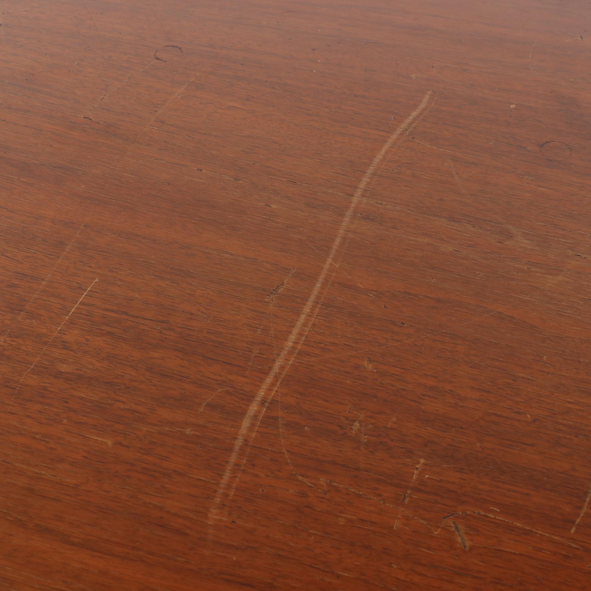 Contemporary Modern Wood and Metal Dining Table