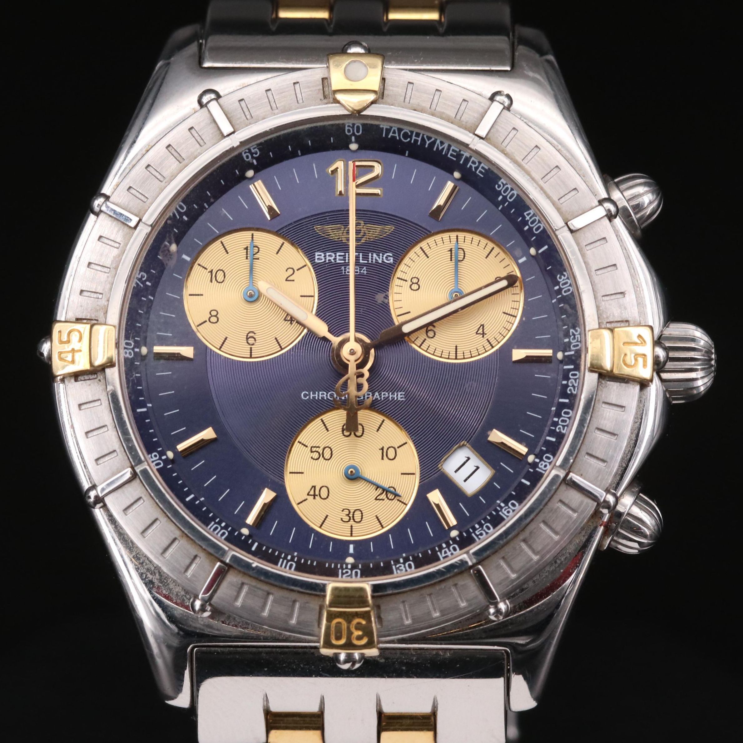 Breitling Windrider Chrono Sirus 18K Gold and Stainless Steel Quartz Watch