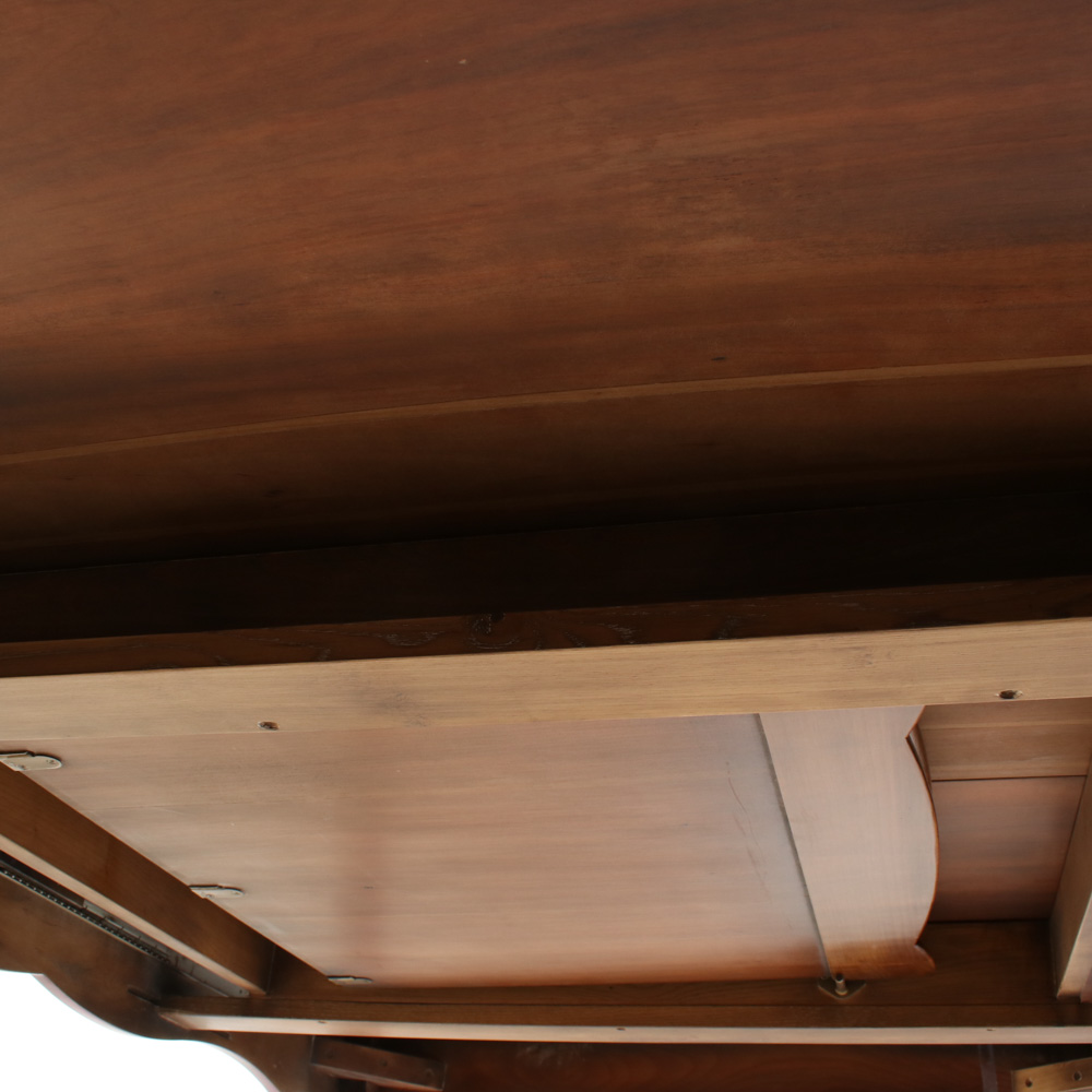 Roche Bobois "Volutes" Parcel-Gilt, Parcel-Ebonized, and Cherrywood Dining Table