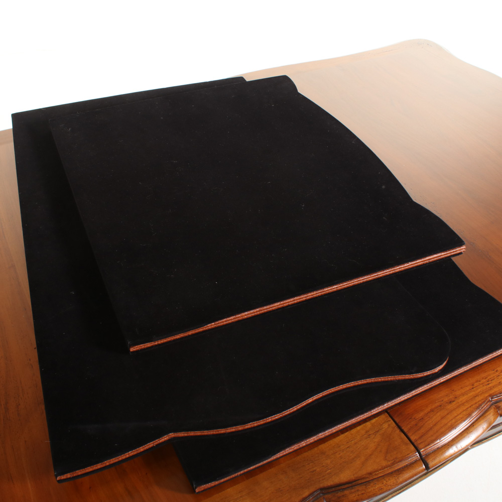 Roche Bobois "Volutes" Parcel-Gilt, Parcel-Ebonized, and Cherrywood Dining Table