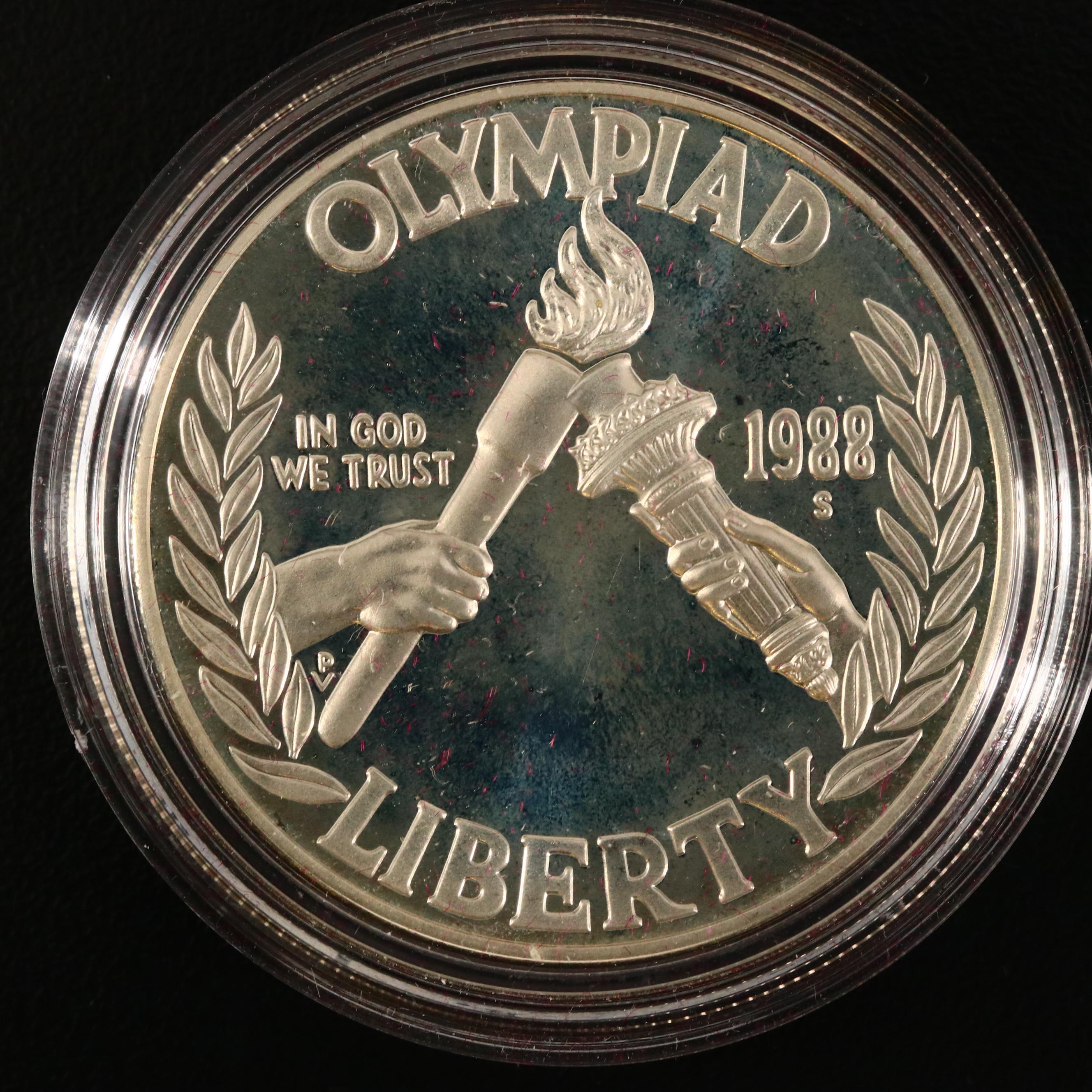 Collection of US Mint Commemorative Silver Dollars, Late 20th Century