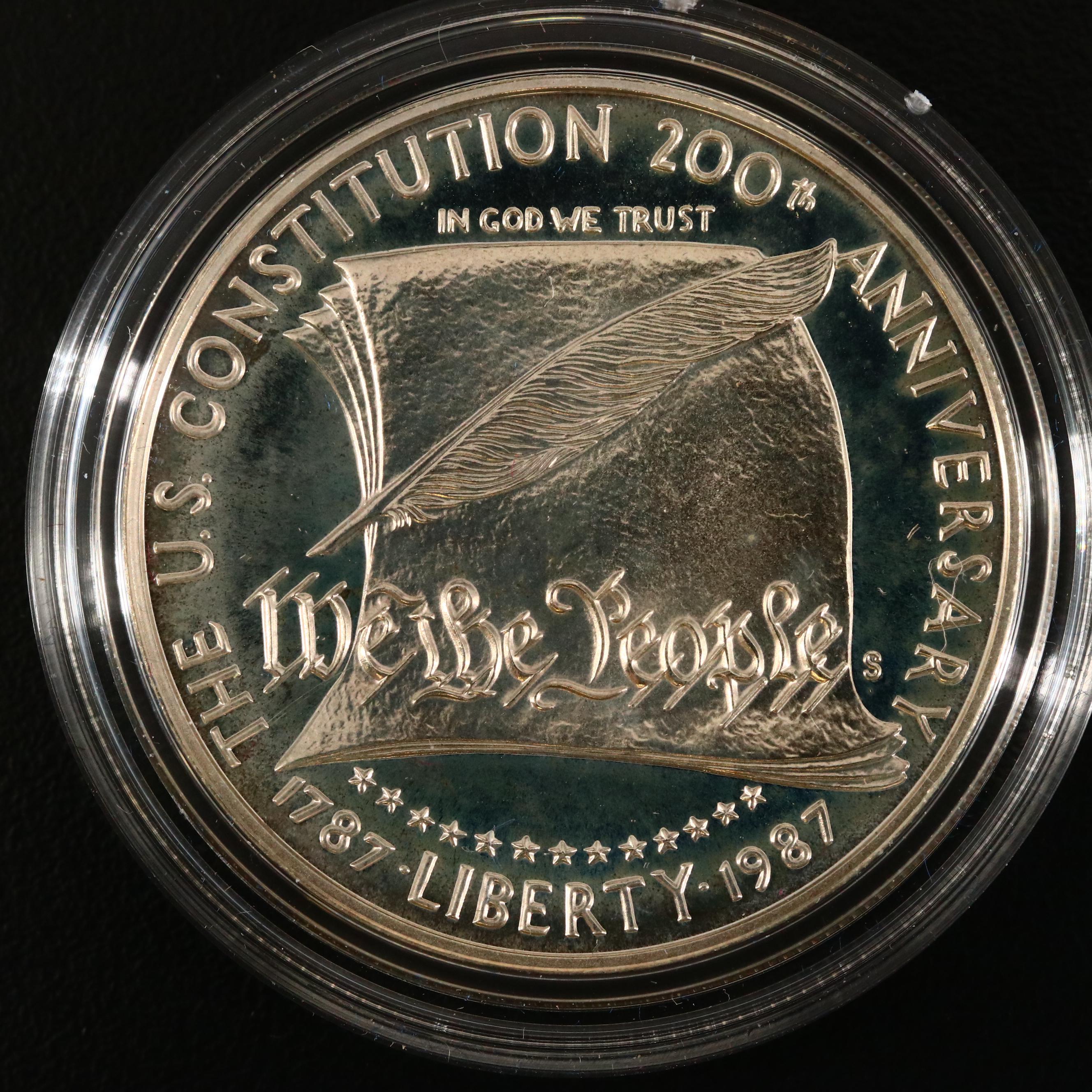 Collection of US Mint Commemorative Silver Dollars, Late 20th Century