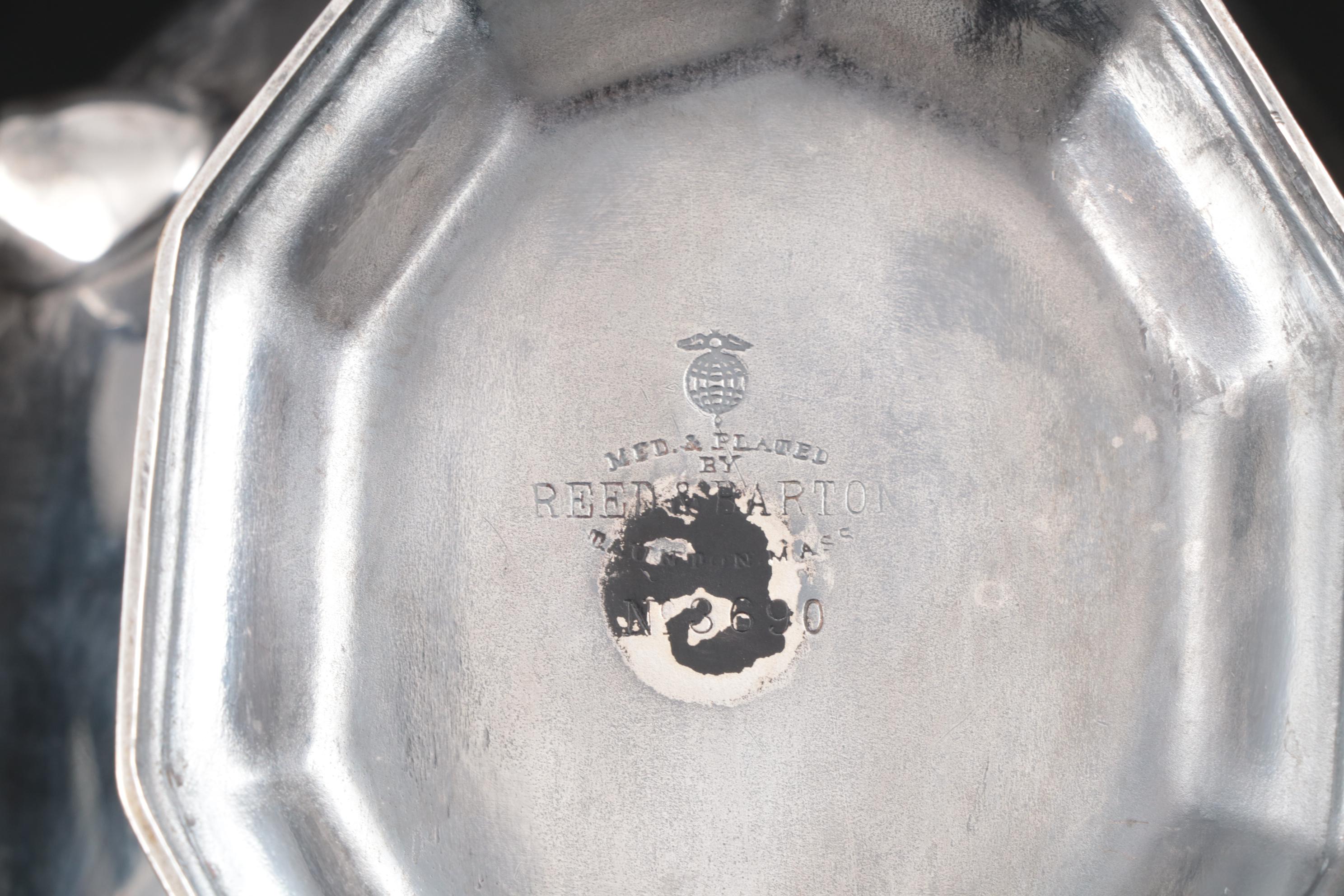 Reed & Barton "Sierra" Plated Silver Tilting Teapot on Stand 3690, Vintage