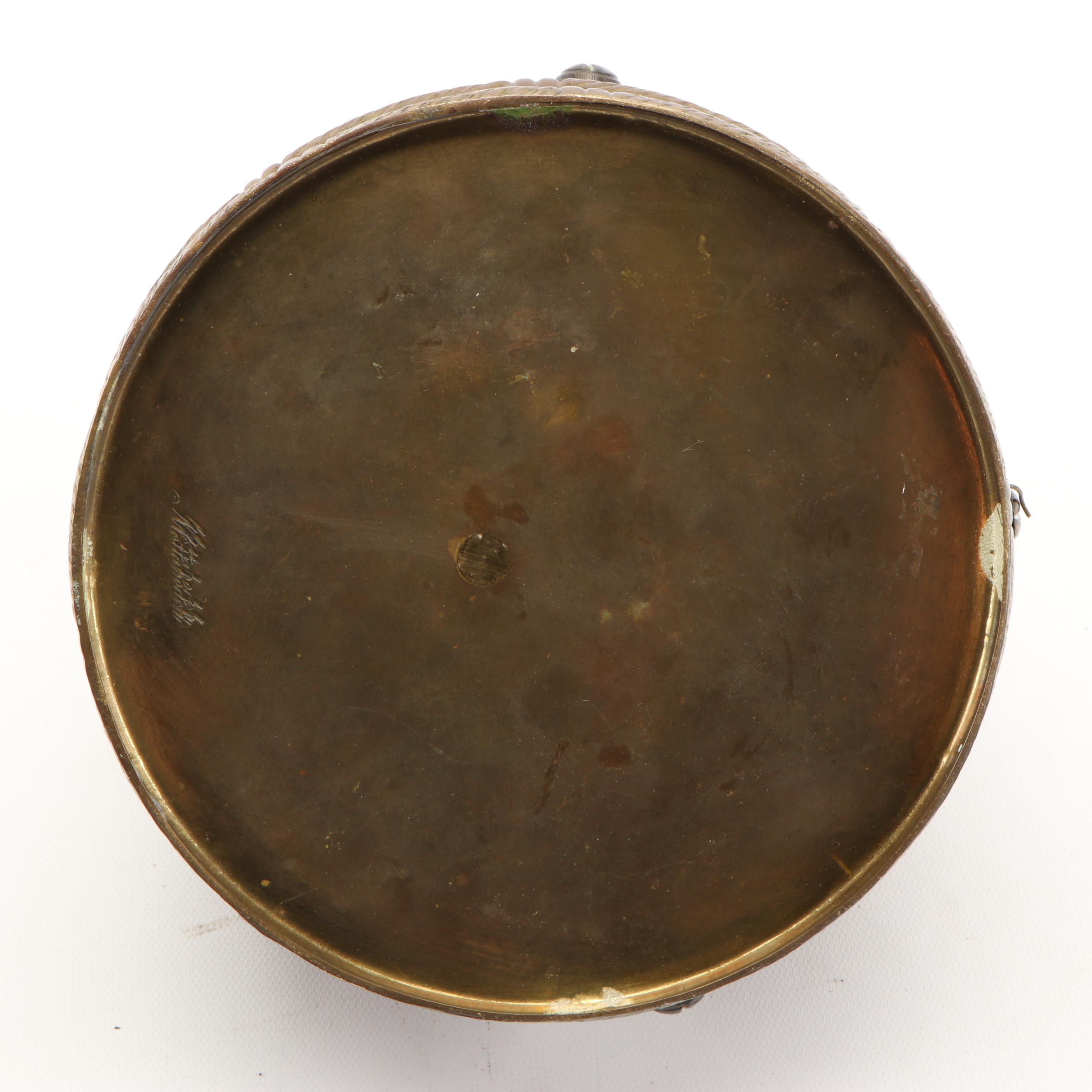 Mottahedeh Brass "Beehive" Lidded Box, 1970s