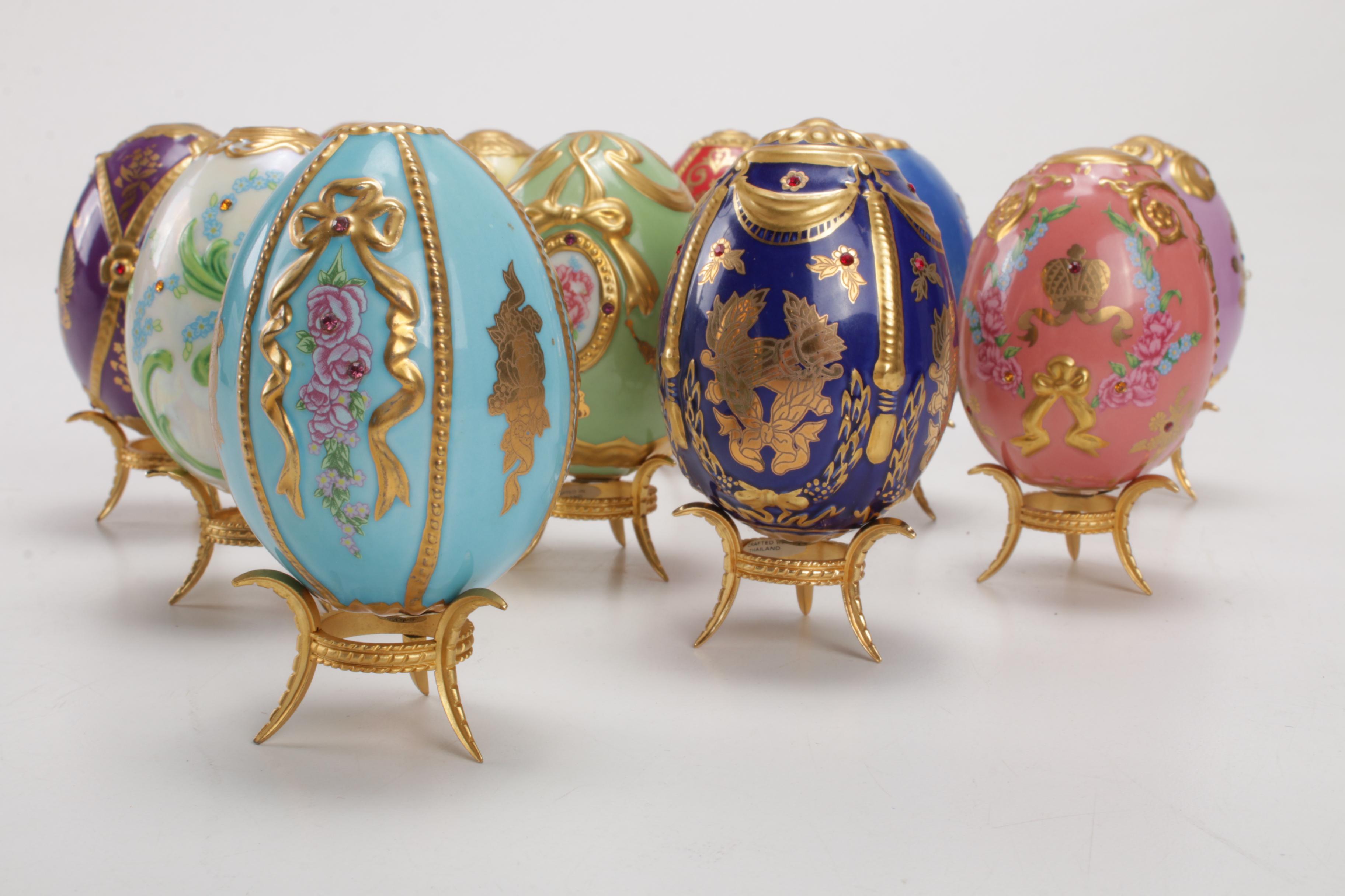 House of Fabergé 24K Imperial Jeweled Egg Collection by The Franklin Mint