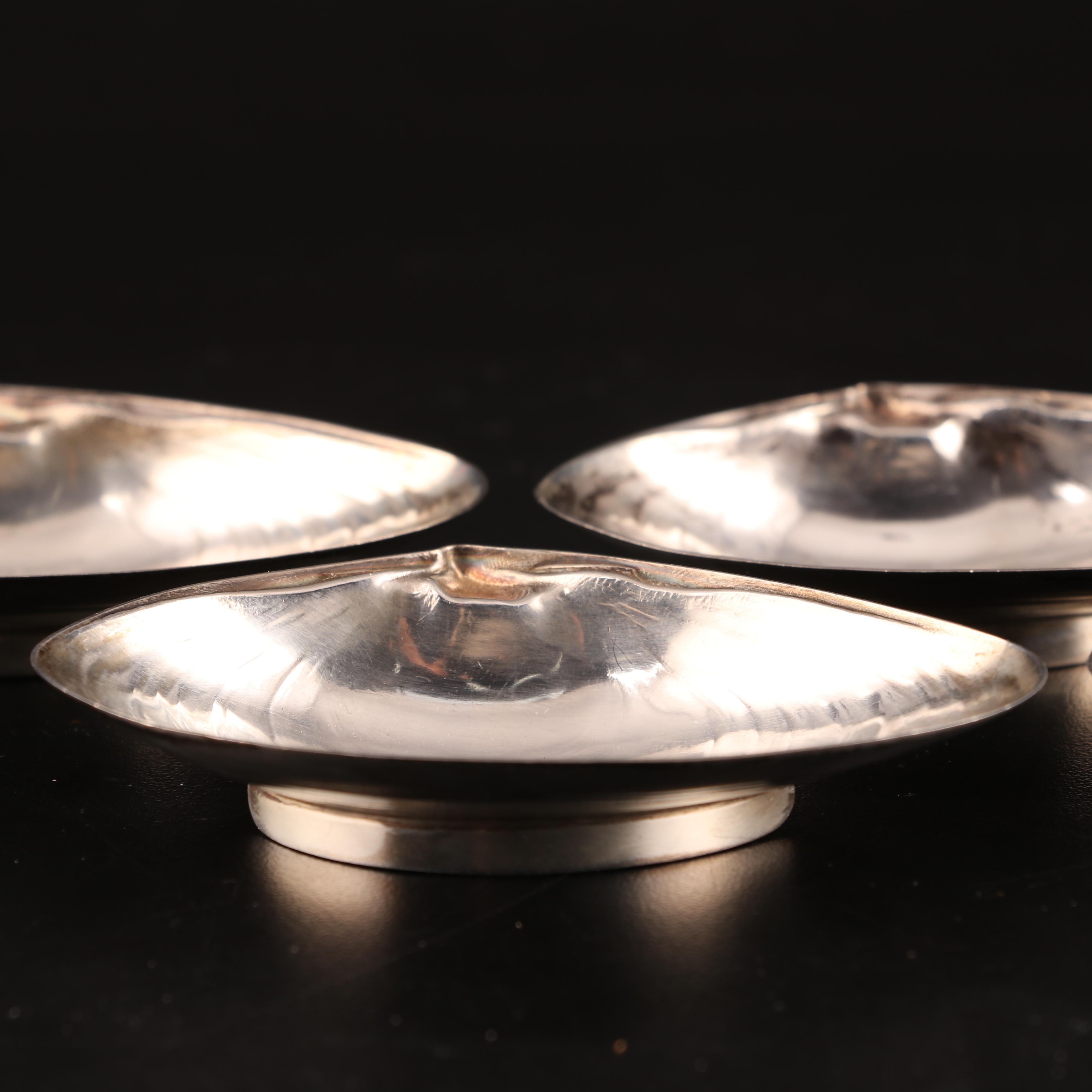 Wallace Shell-Form Sterling Silver Nut Bowls, Mid-20th Century