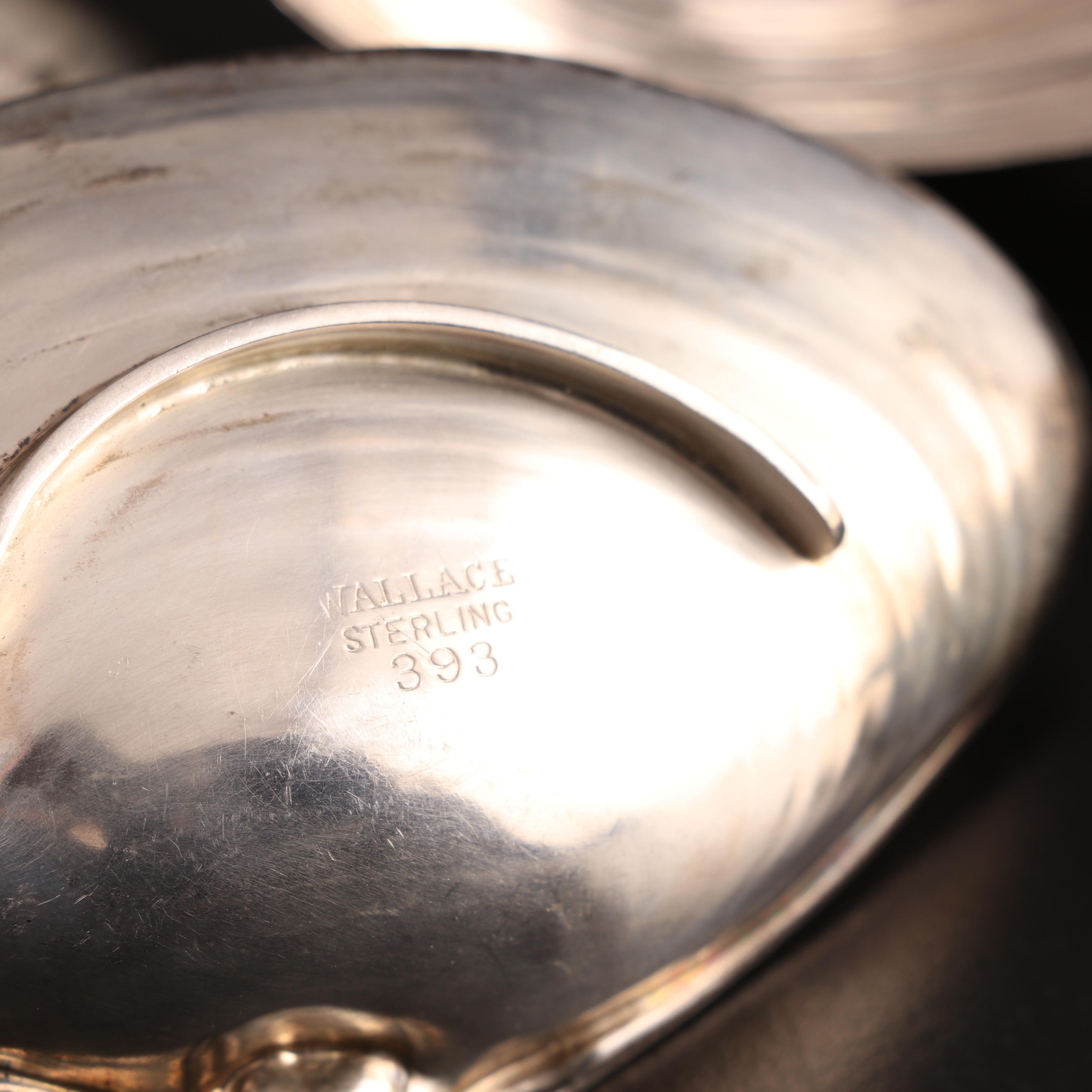 Wallace Shell-Form Sterling Silver Nut Bowls, Mid-20th Century