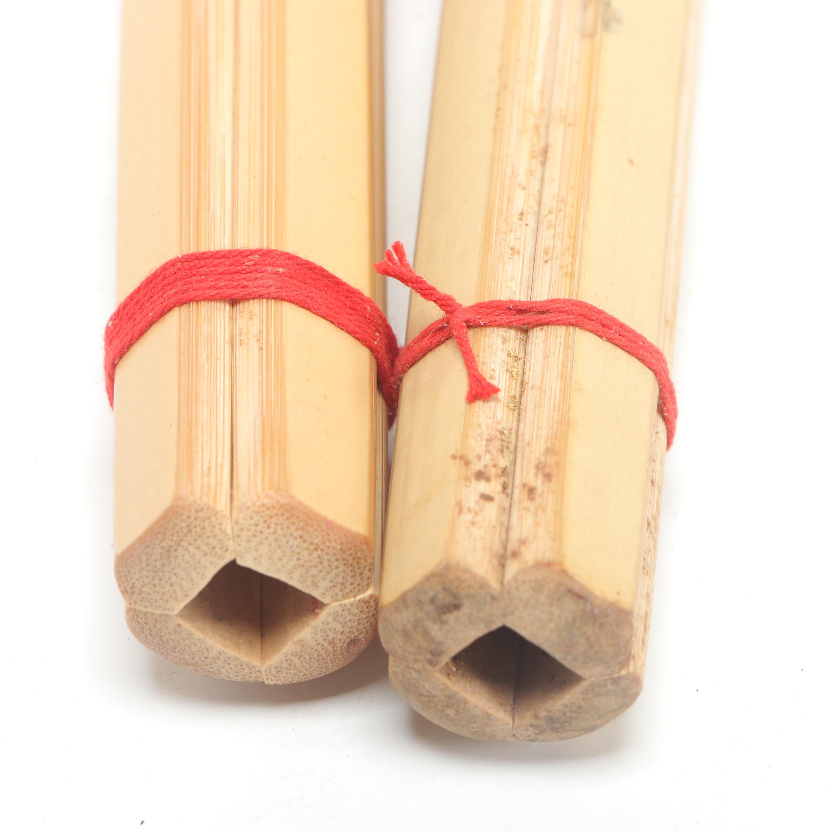 Chinese Bamboo Martial Arts or Battling Bo Staffs, Late 20th Century