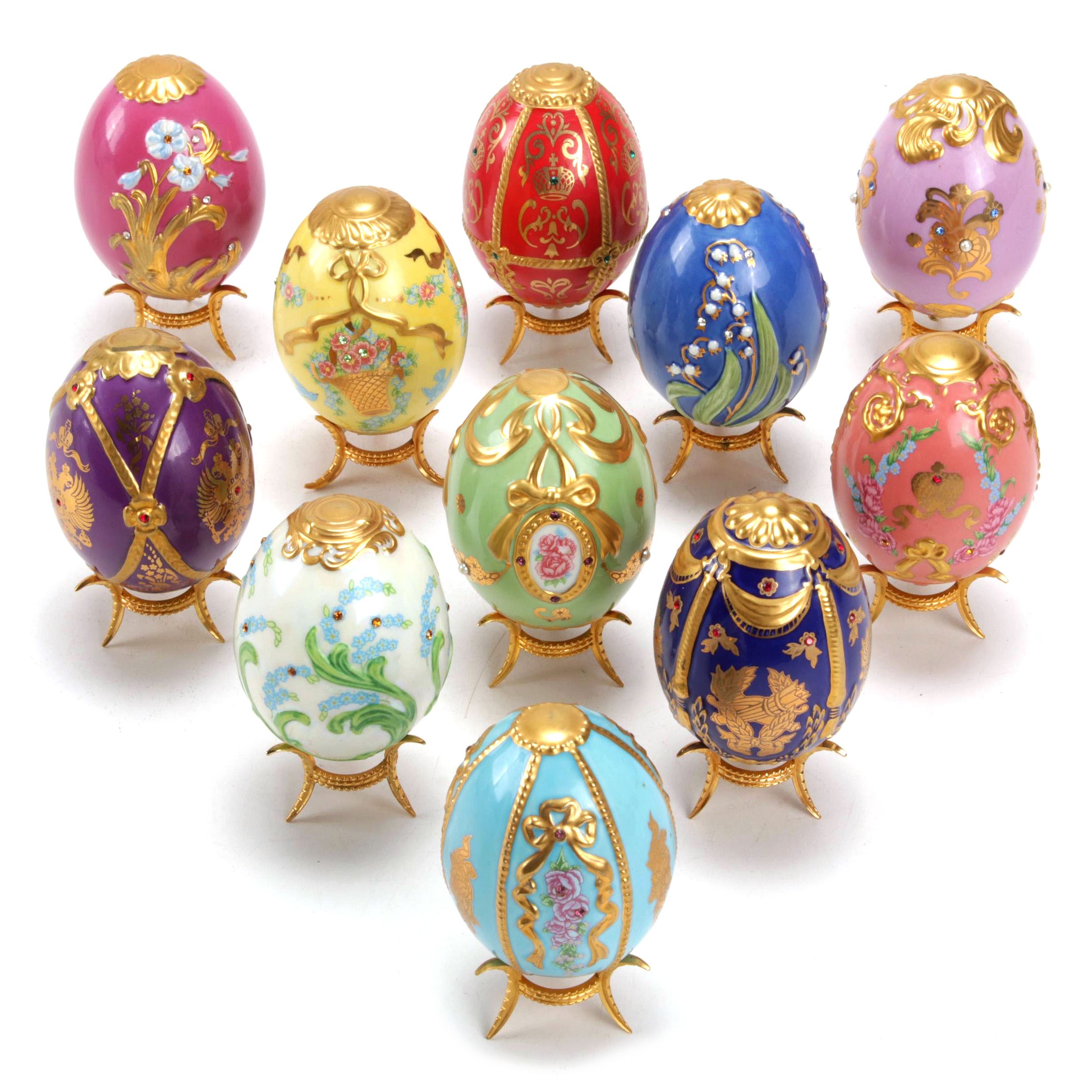 House of Fabergé 24K Imperial Jeweled Egg Collection by The Franklin Mint