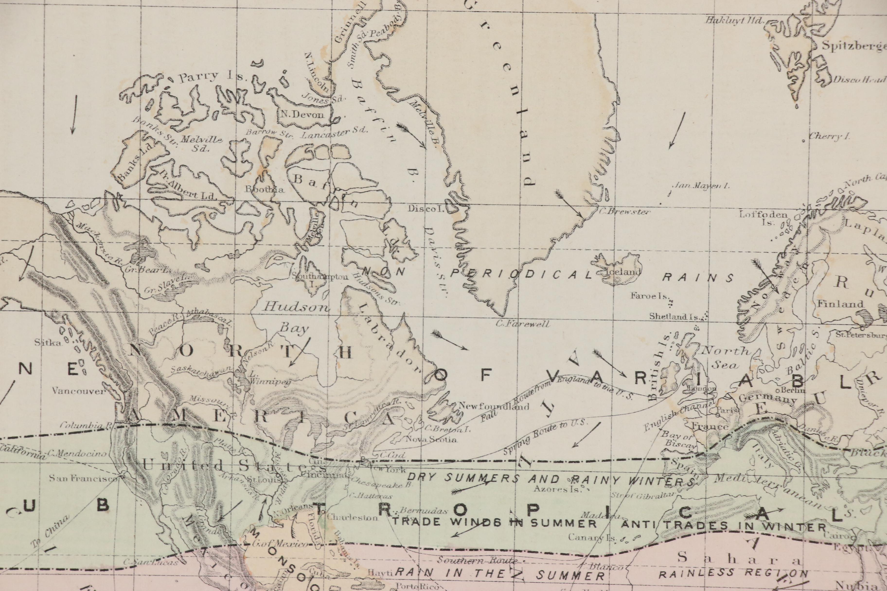 After Guillaume Delisle "Map of the World" with Other Maps