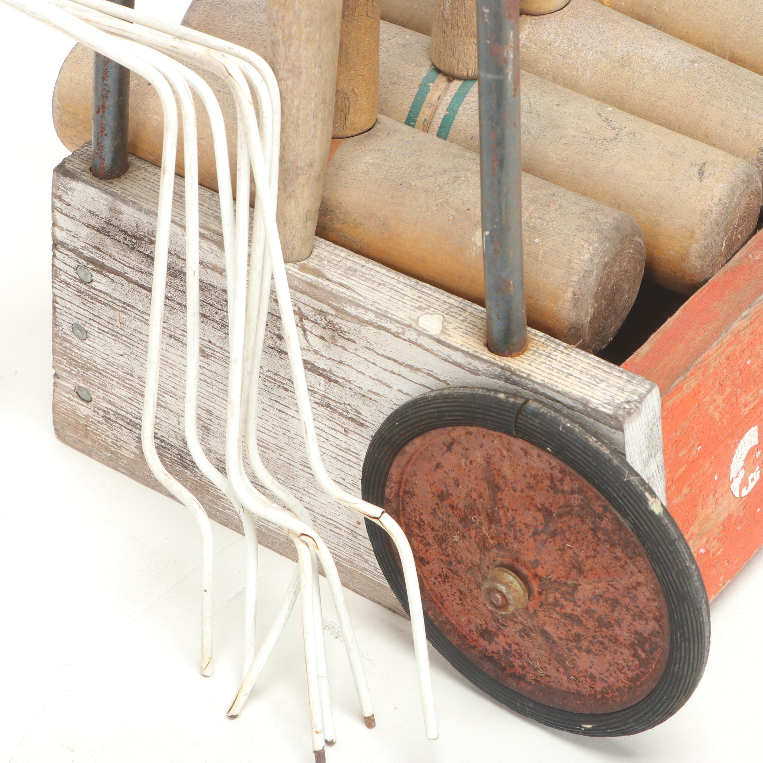 JC Higgins Six-Player Croquet Set, Mid-20th Century