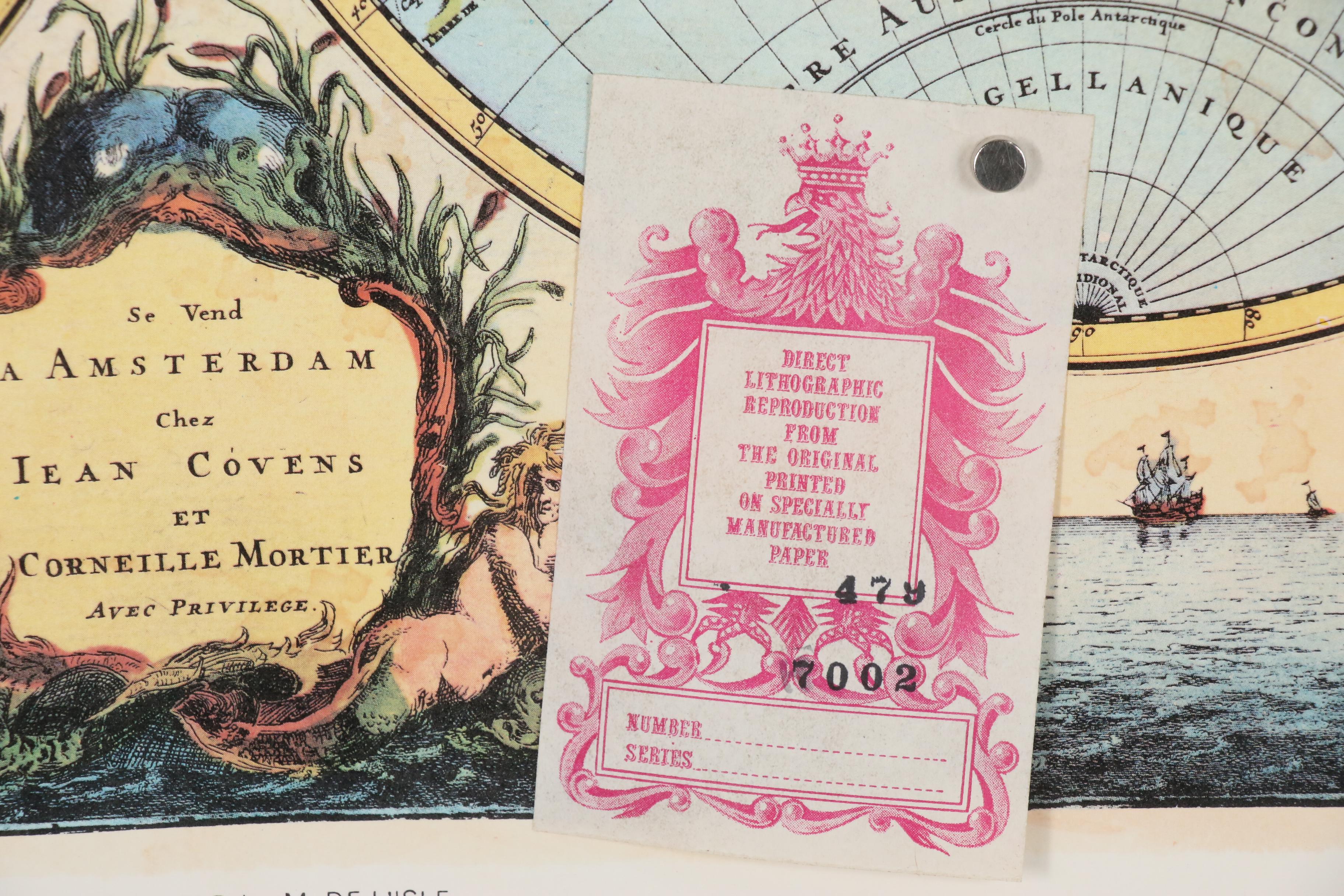 After Guillaume Delisle "Map of the World" with Other Maps