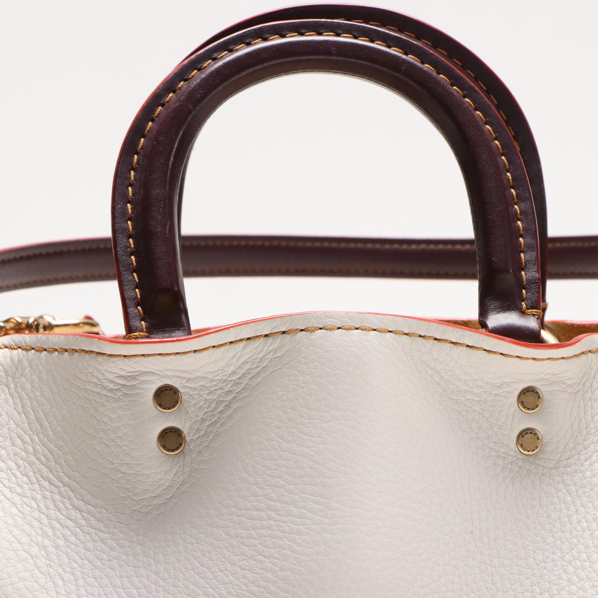 Coach 1941 Rogue 30 Satchel Chalk Glove-Tanned Pebble Leather