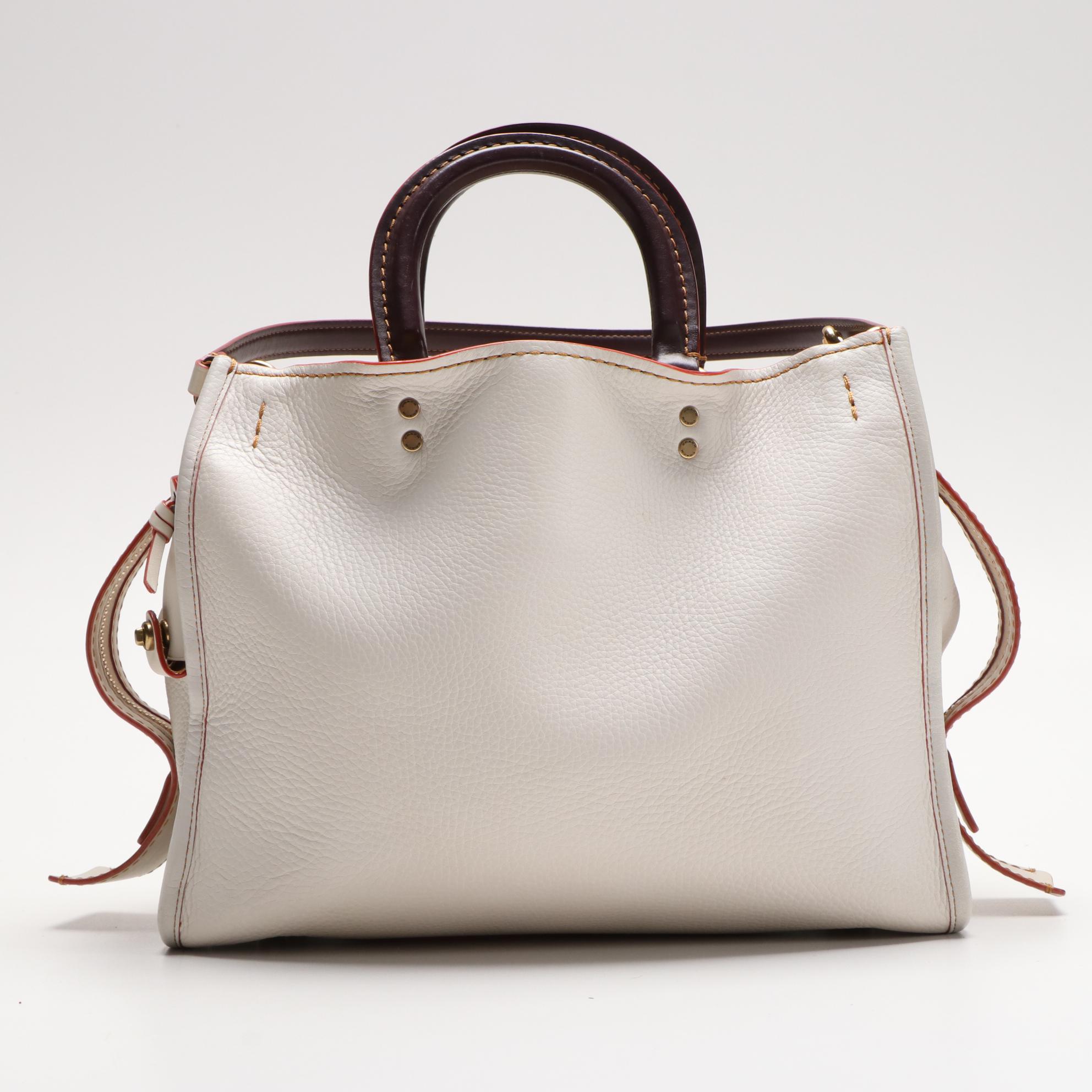 Coach 1941 Rogue 30 Satchel Chalk Glove-Tanned Pebble Leather