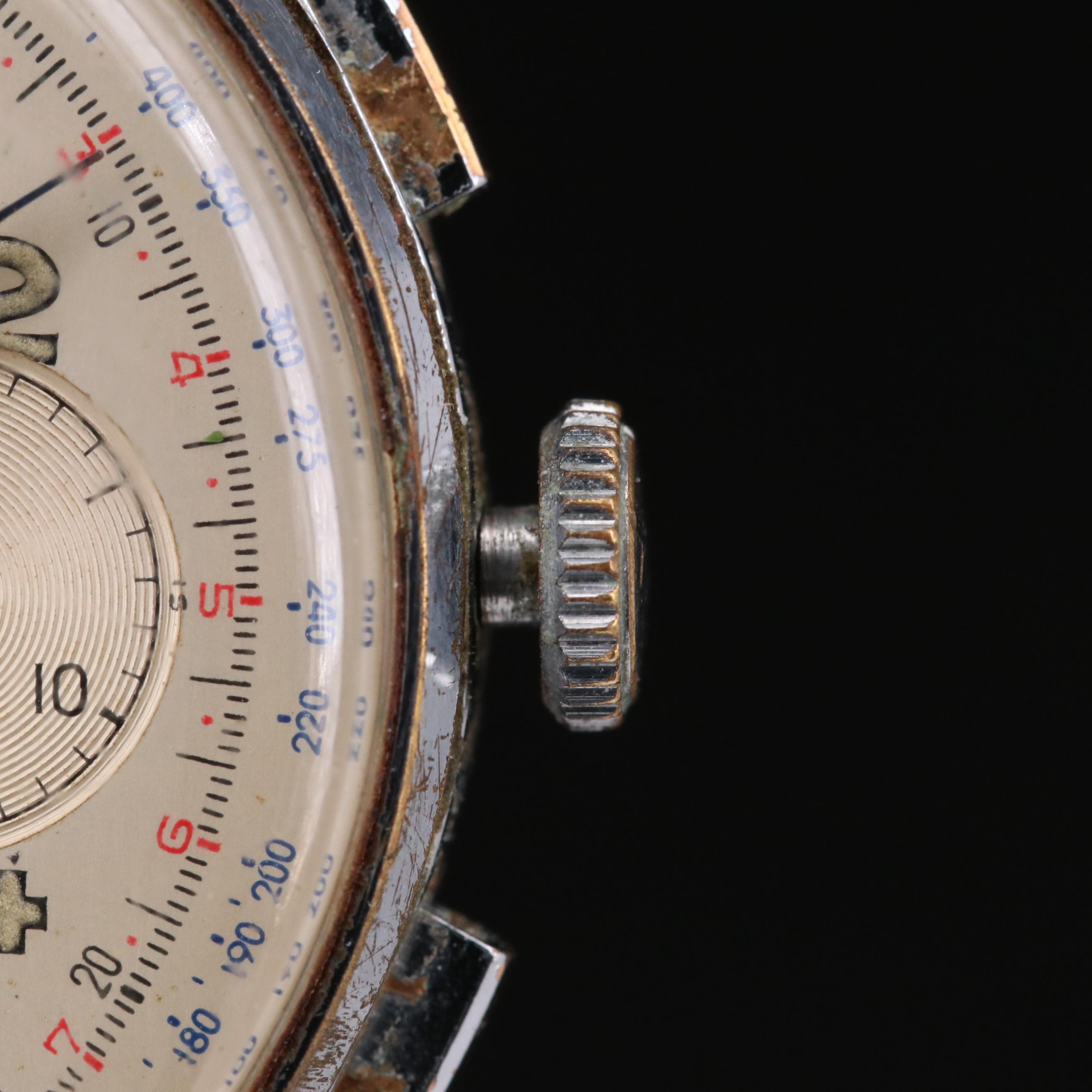 Vintage Wakmann Britix Stem Wind Chronograph Watch, Circa 1950