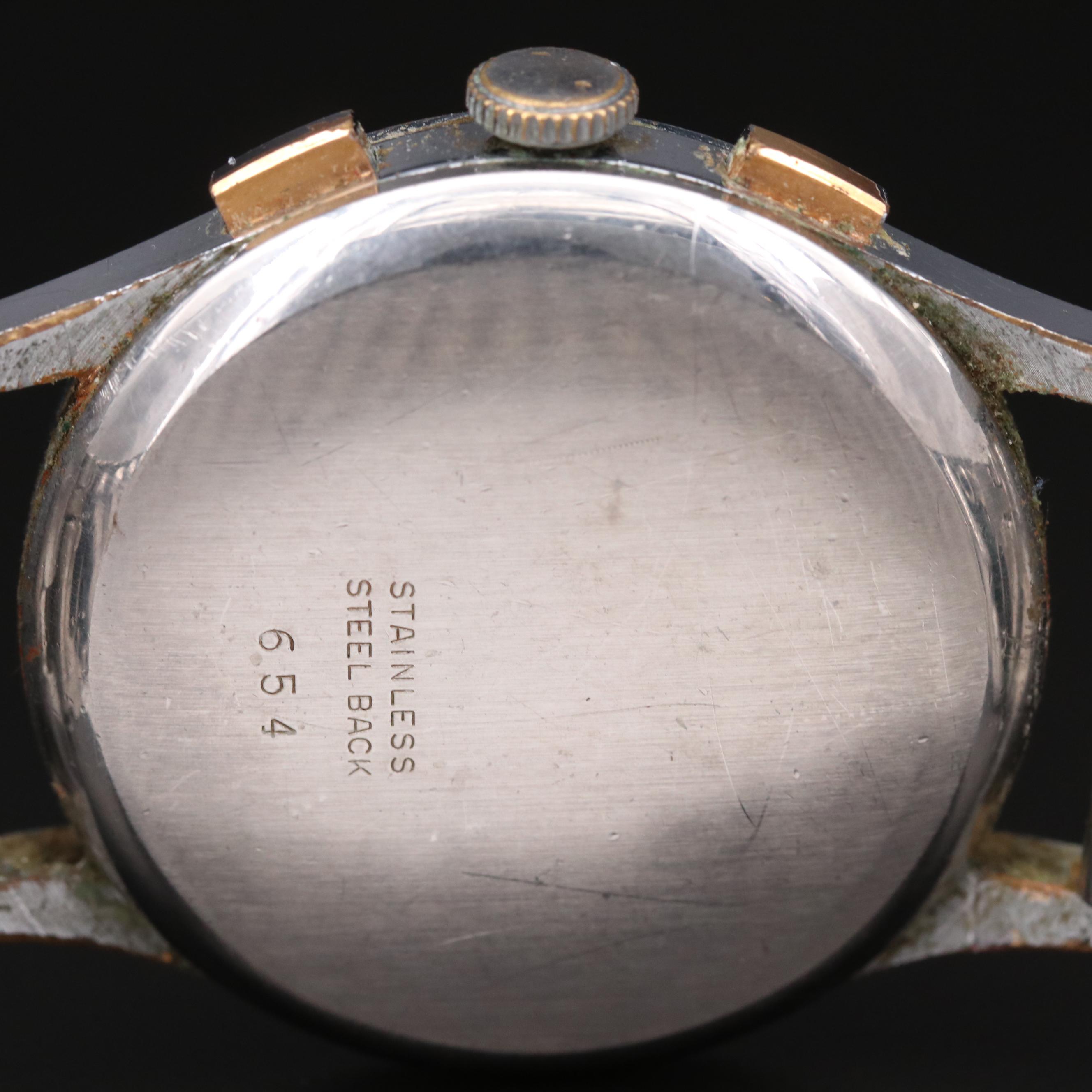 Vintage Wakmann Britix Stem Wind Chronograph Watch, Circa 1950