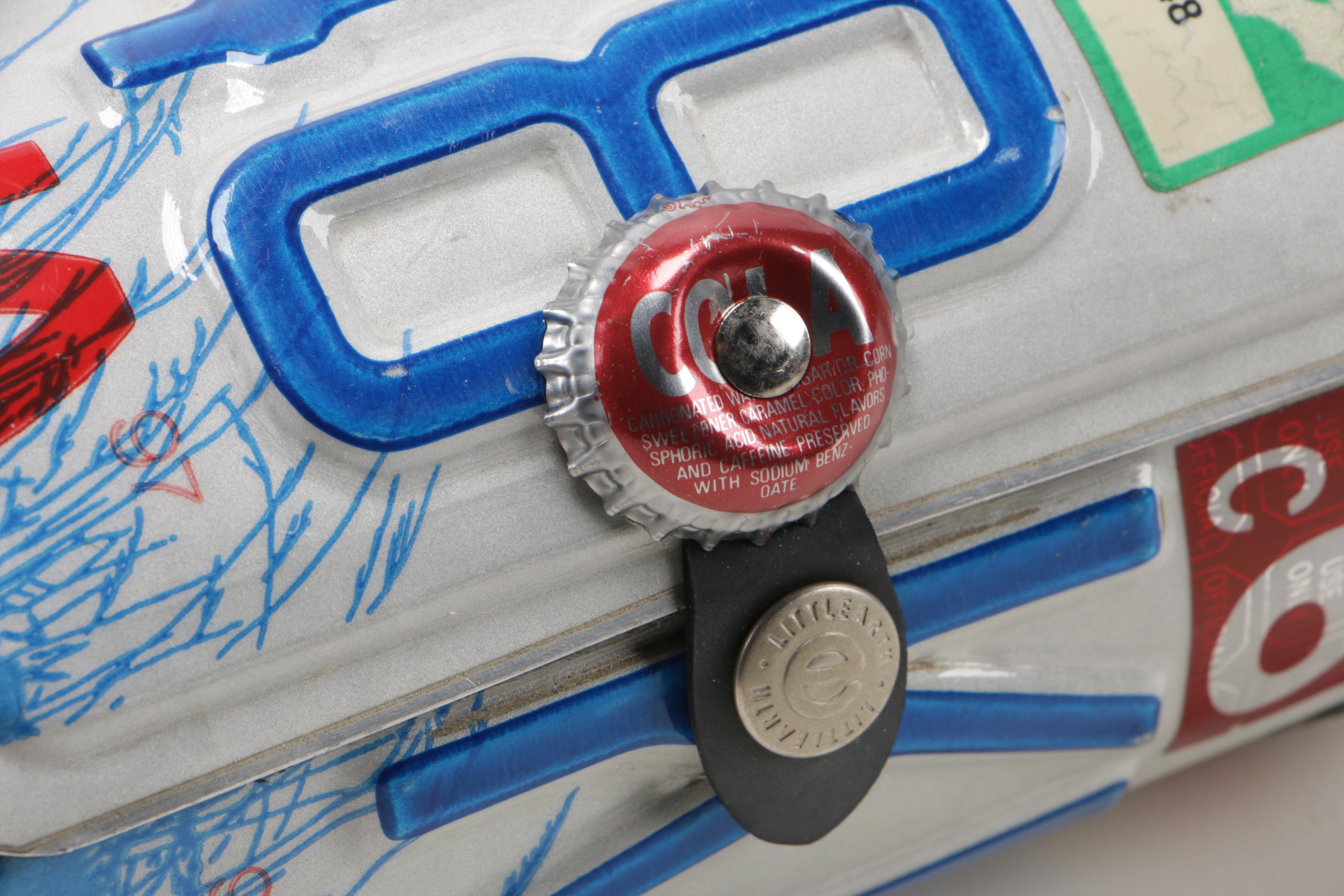 Little Earth License Plate Handbag, Cigar Box Handbag and Beaded Disc Handbag