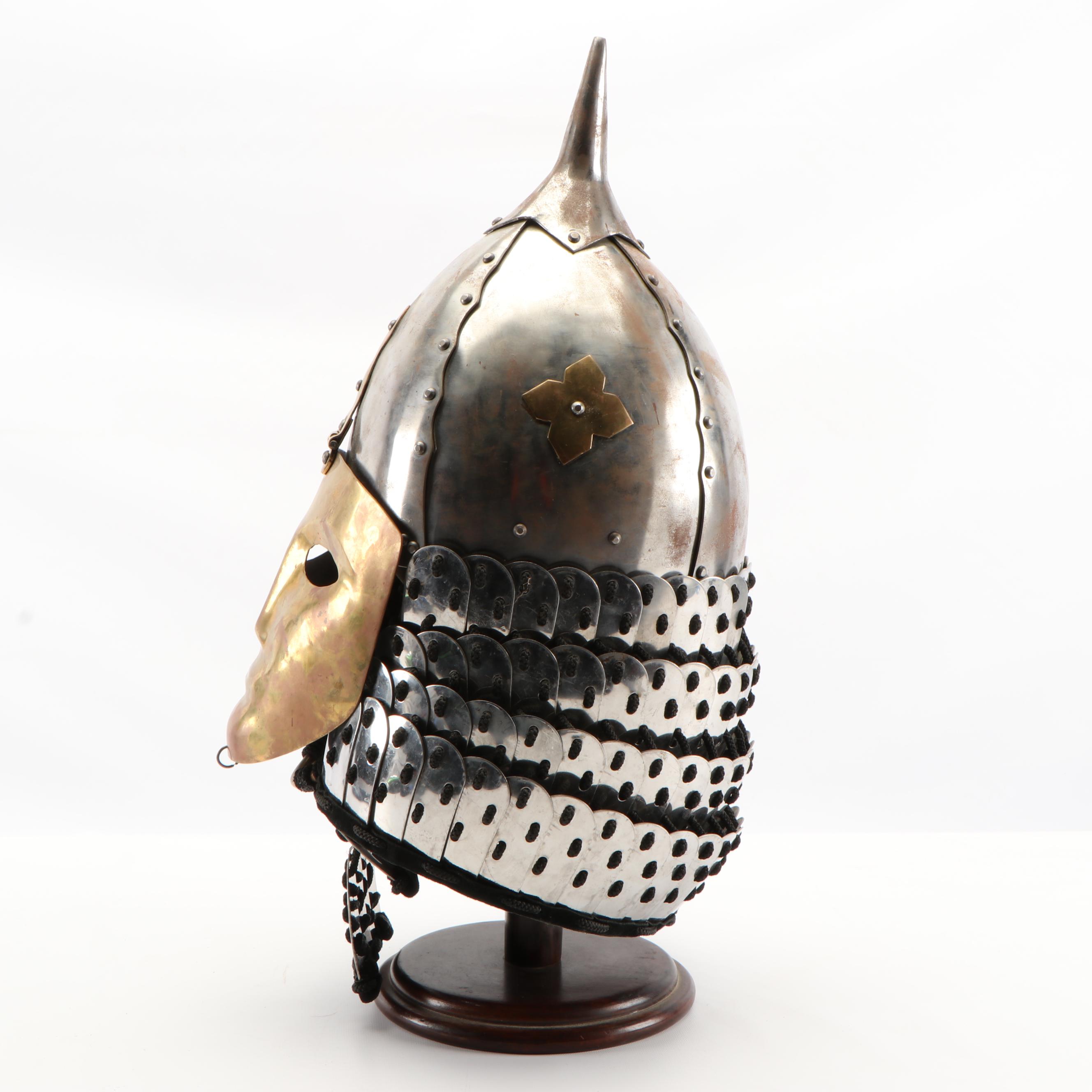 Slavic Medieval Style Replica Helmet with 'Litchina' Face Mask Visor