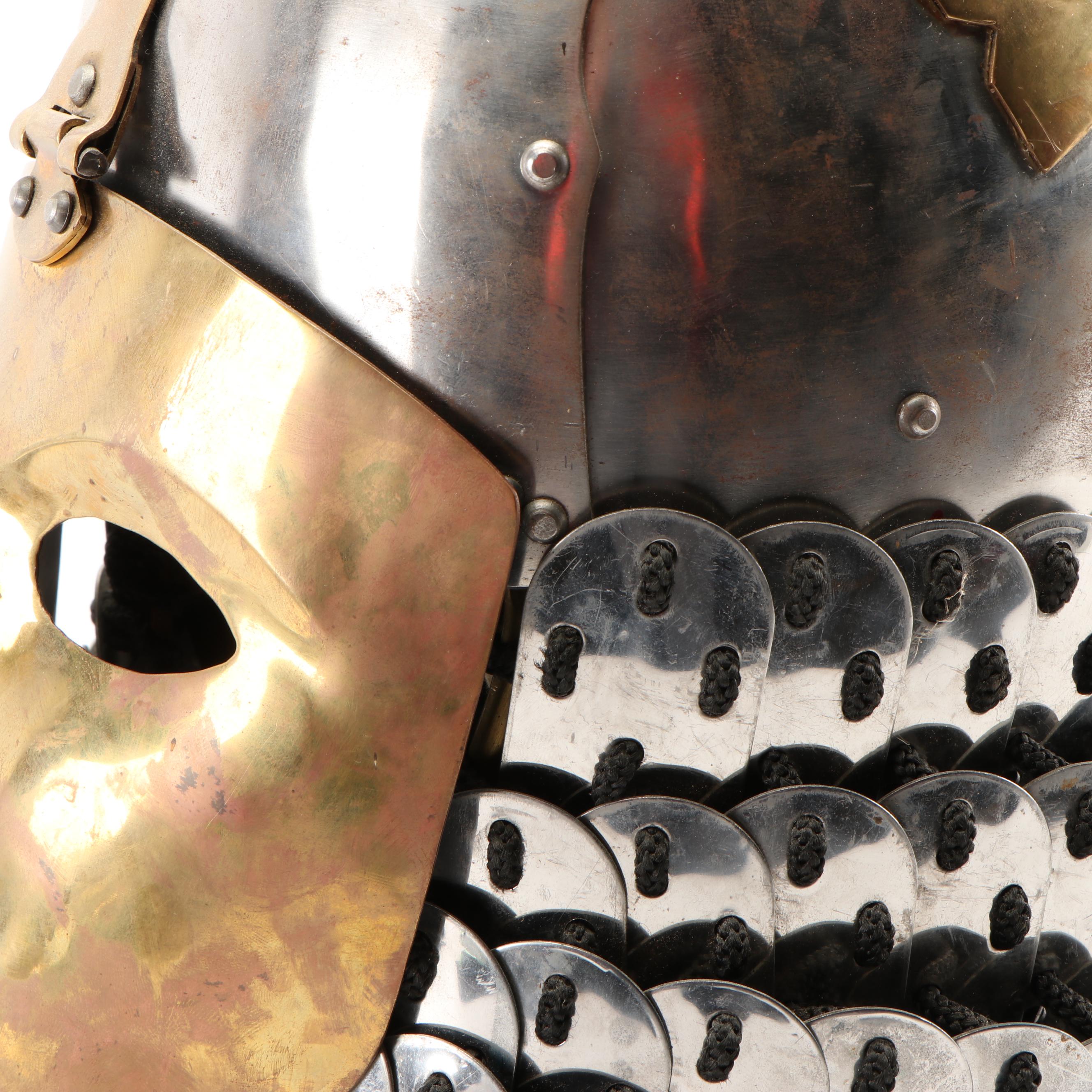 Slavic Medieval Style Replica Helmet with 'Litchina' Face Mask Visor