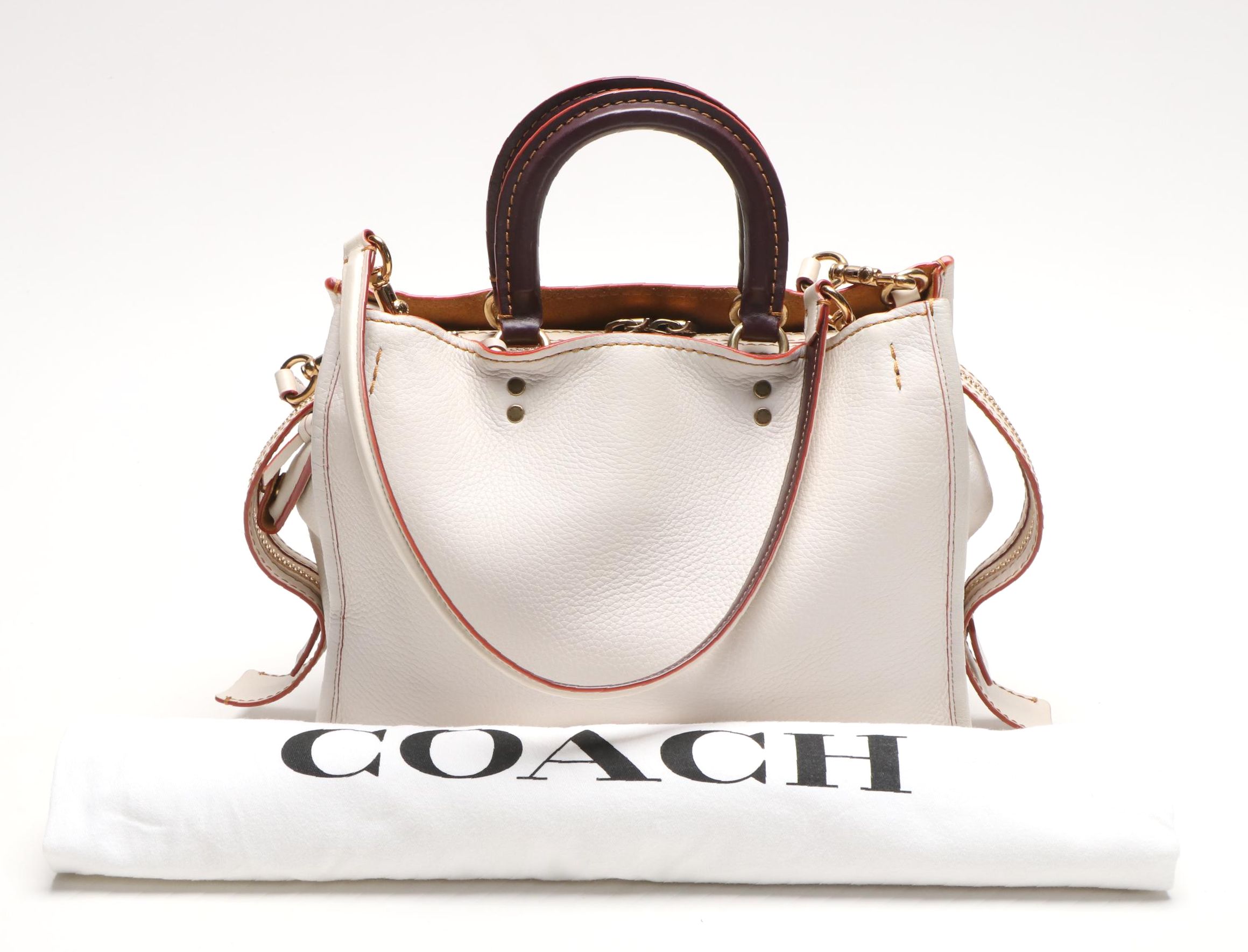 Coach 1941 Rogue 30 Satchel Chalk Glove-Tanned Pebble Leather