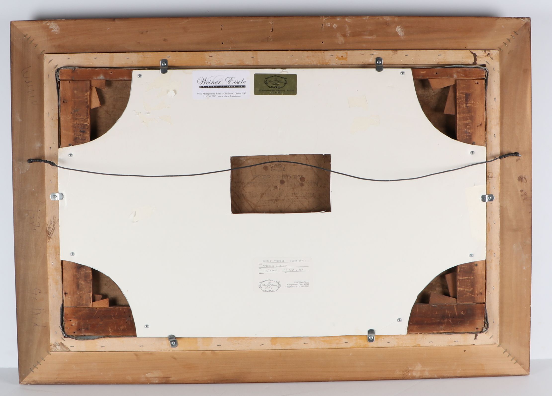 John Frederick Tennant Oil Painting "Fishing Village"