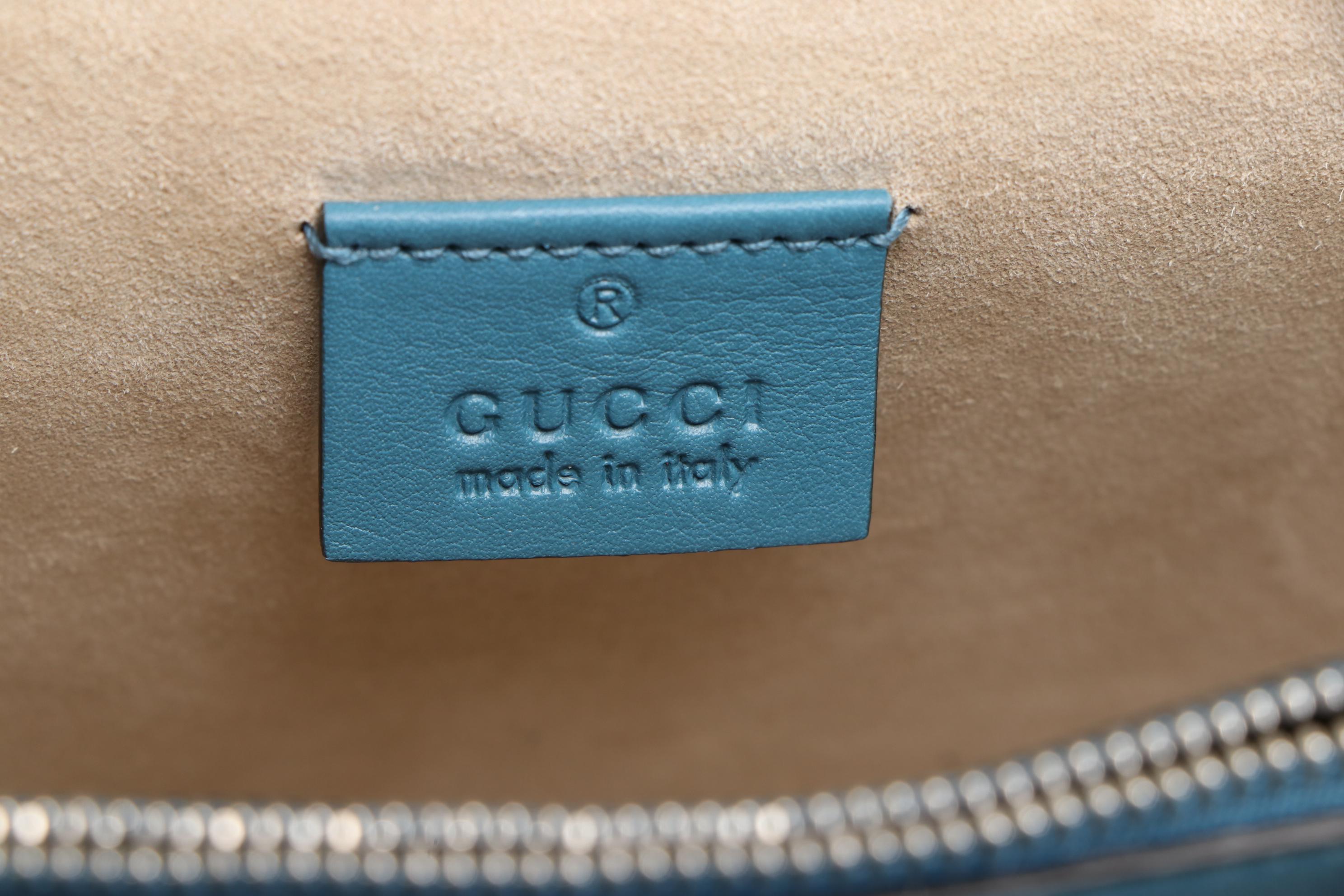 Gucci Tiger Embellished Dionysus Bag in Coated Canvas with Python Skin