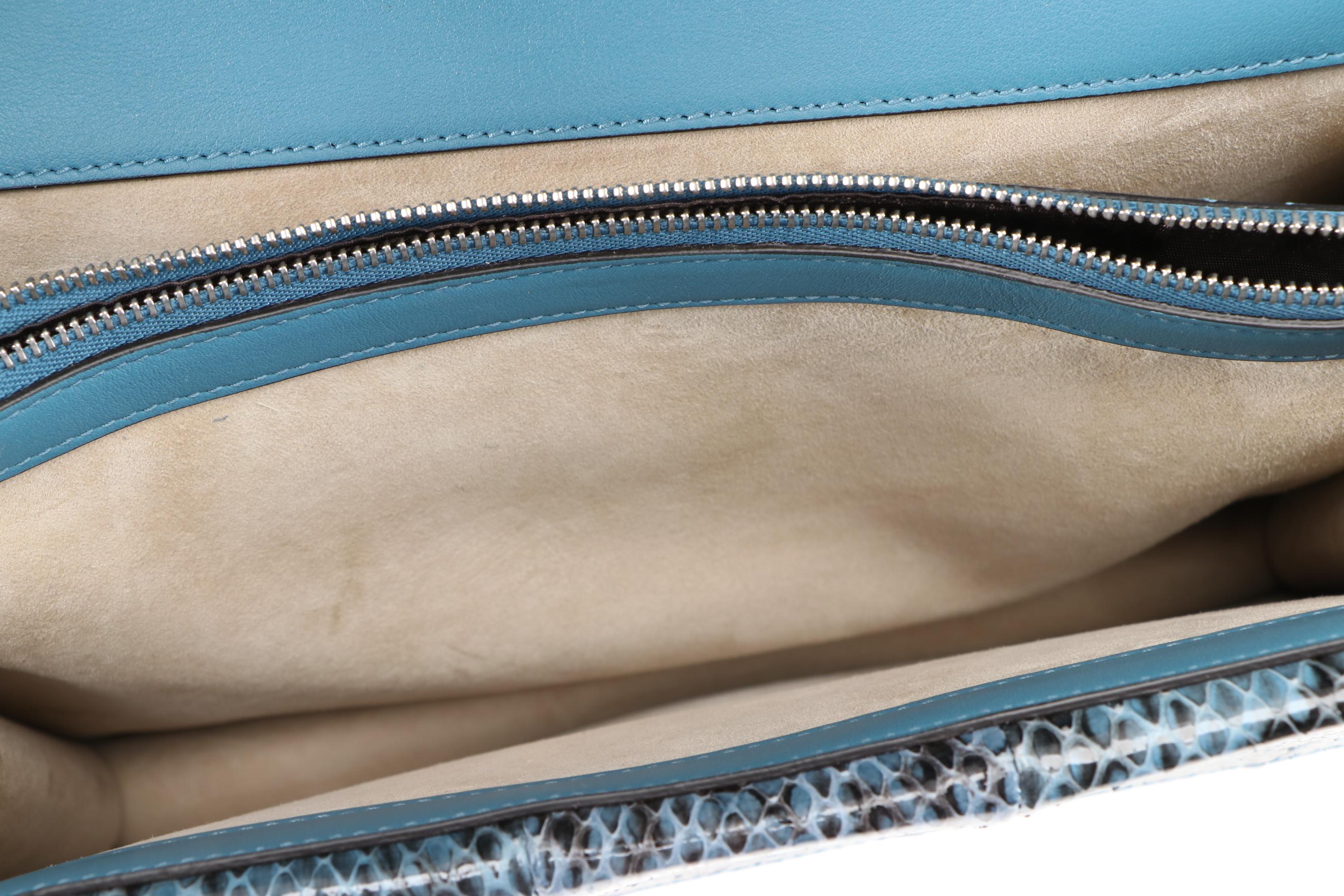 Gucci Tiger Embellished Dionysus Bag in Coated Canvas with Python Skin