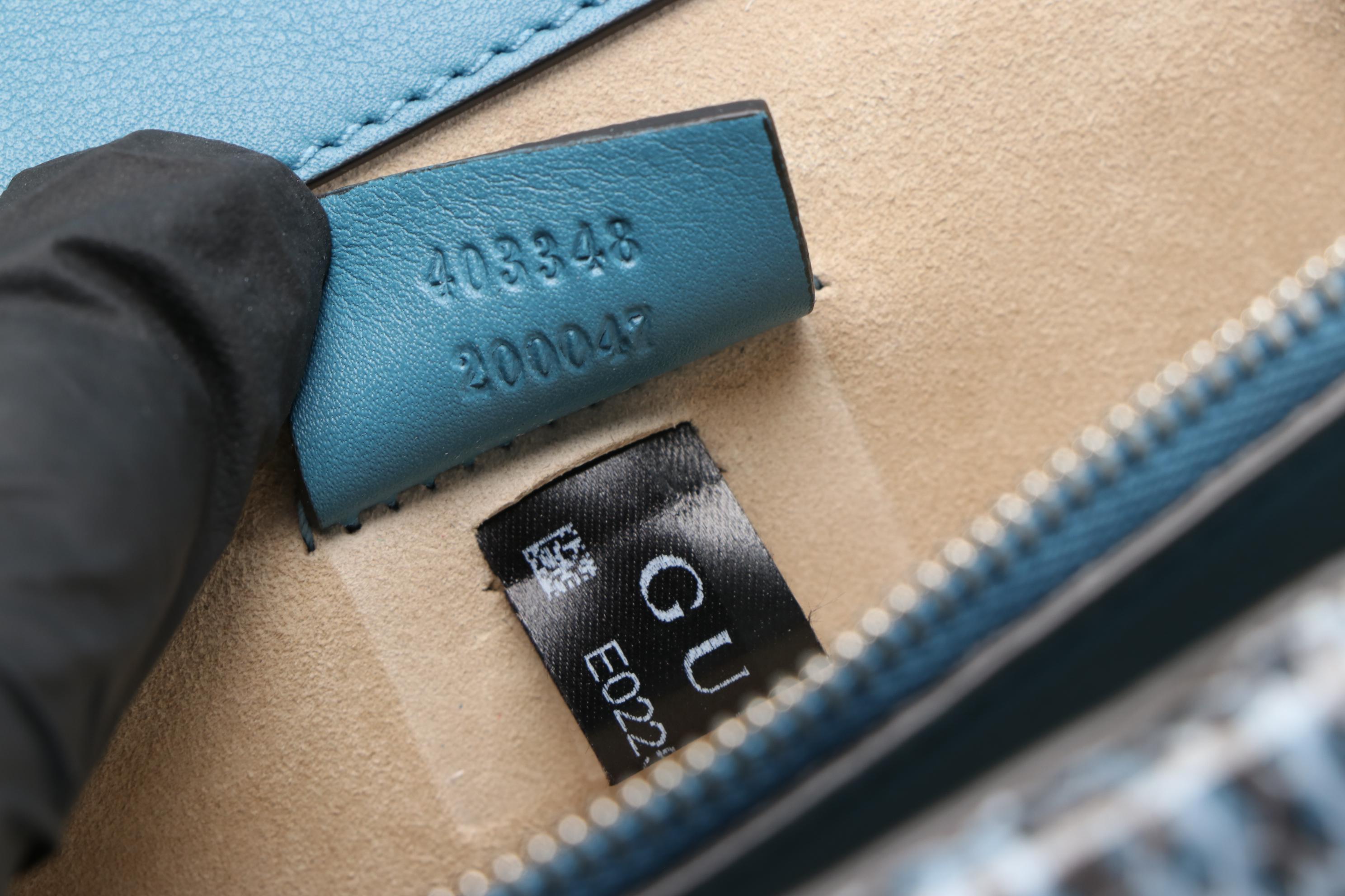 Gucci Tiger Embellished Dionysus Bag in Coated Canvas with Python Skin