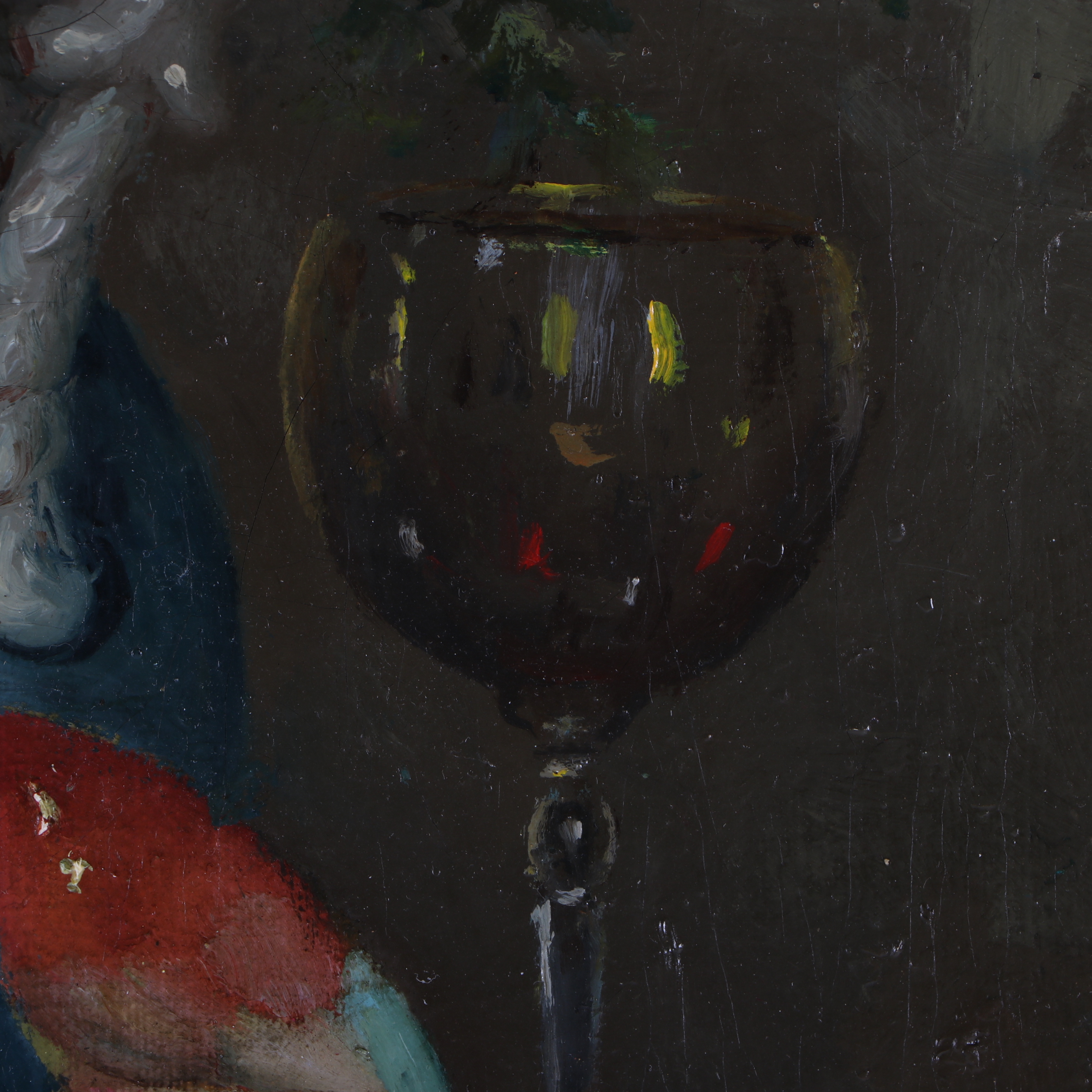 Charles A. Meurer Oil Painting "Still Life with Vase, Pipe and Parrot"