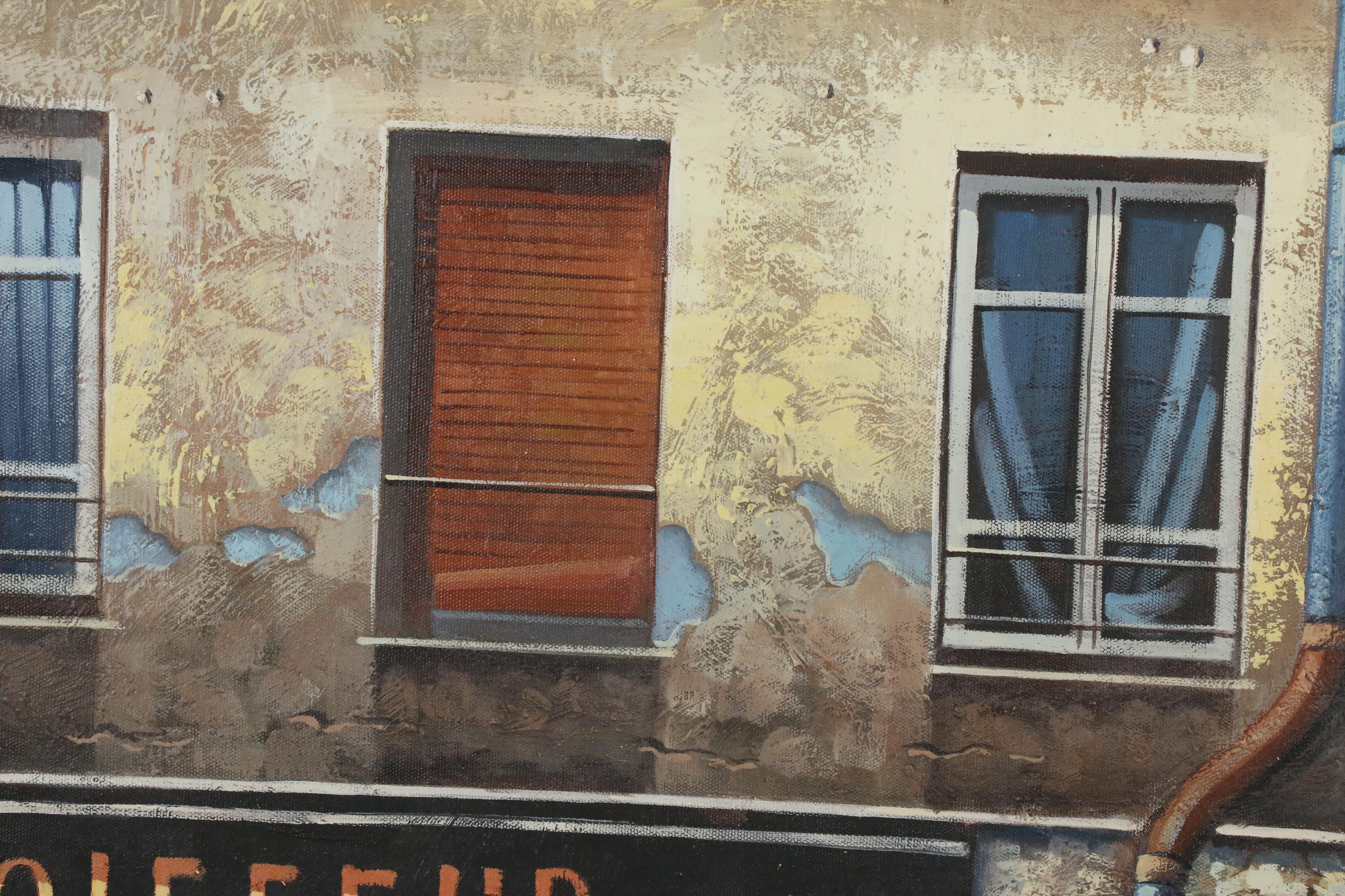 Oil Painting of French Street Scene