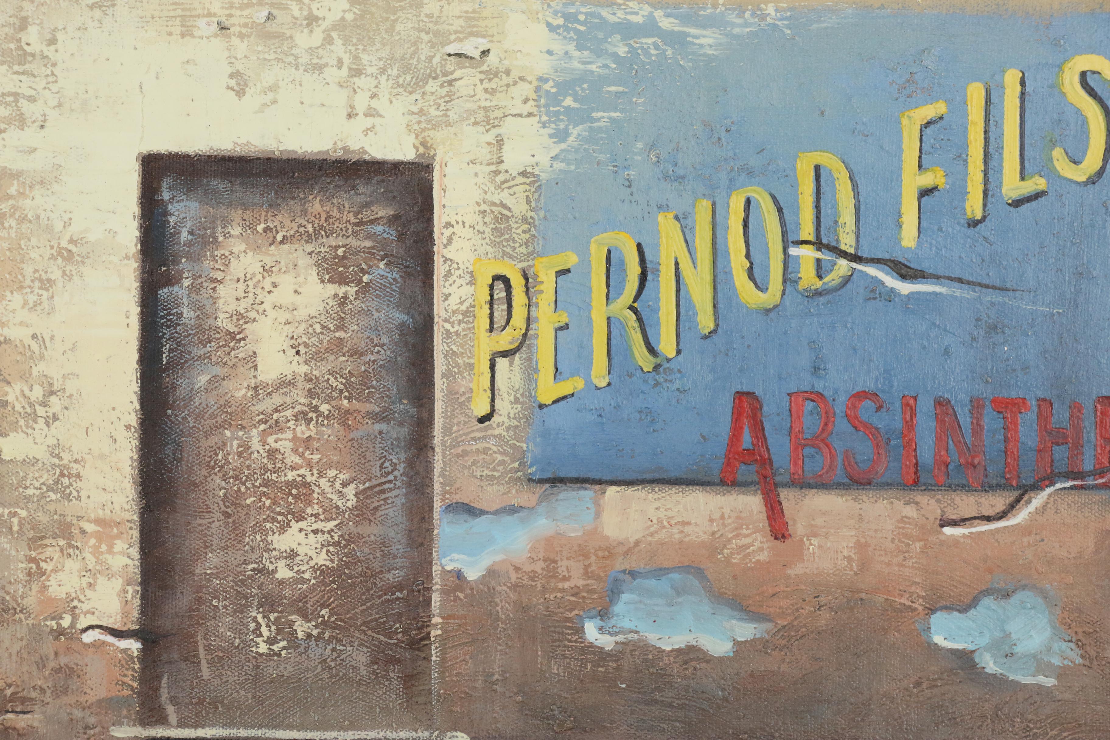 Oil Painting of French Street Scene