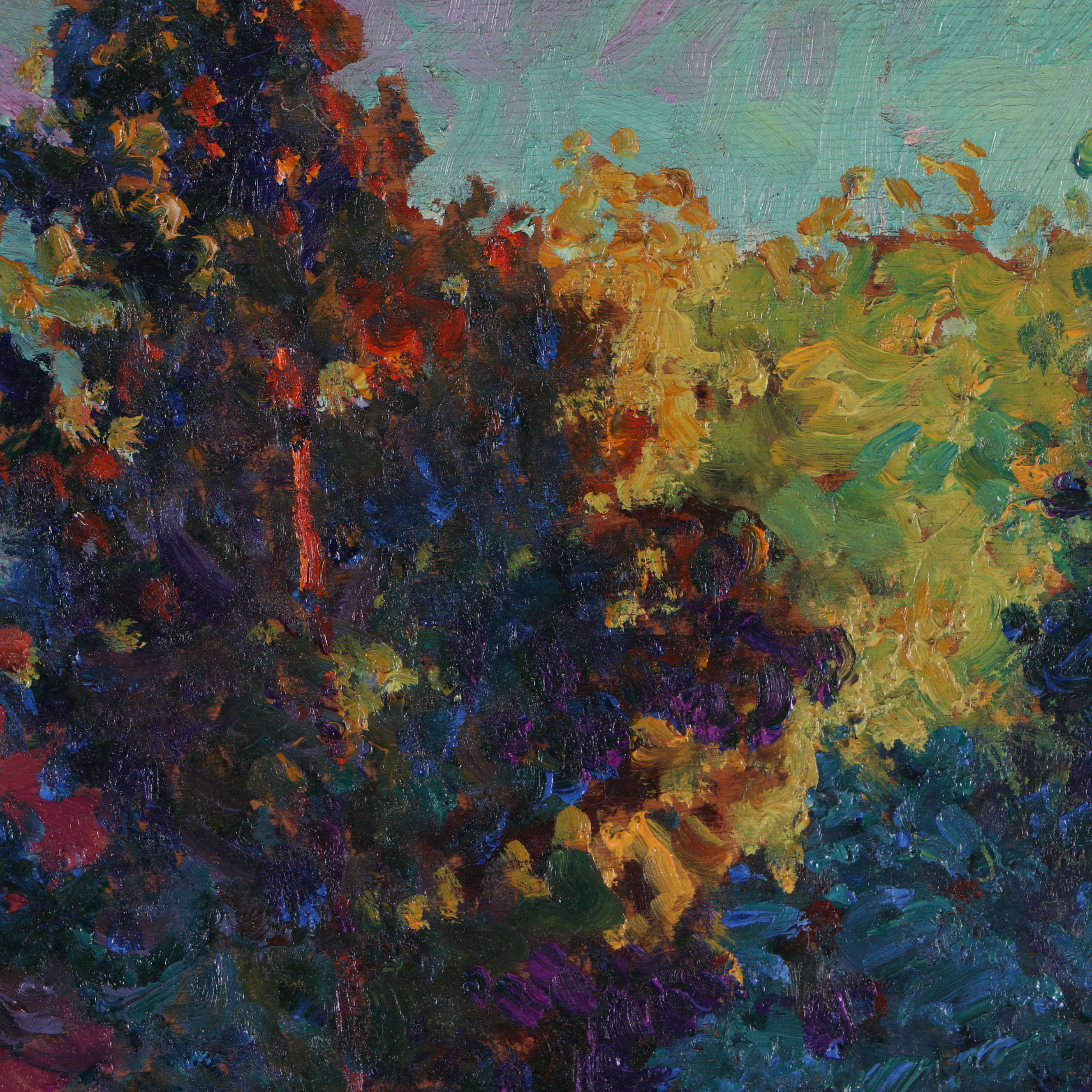 William S. Horton Oil Painting "A Garden in Venice"